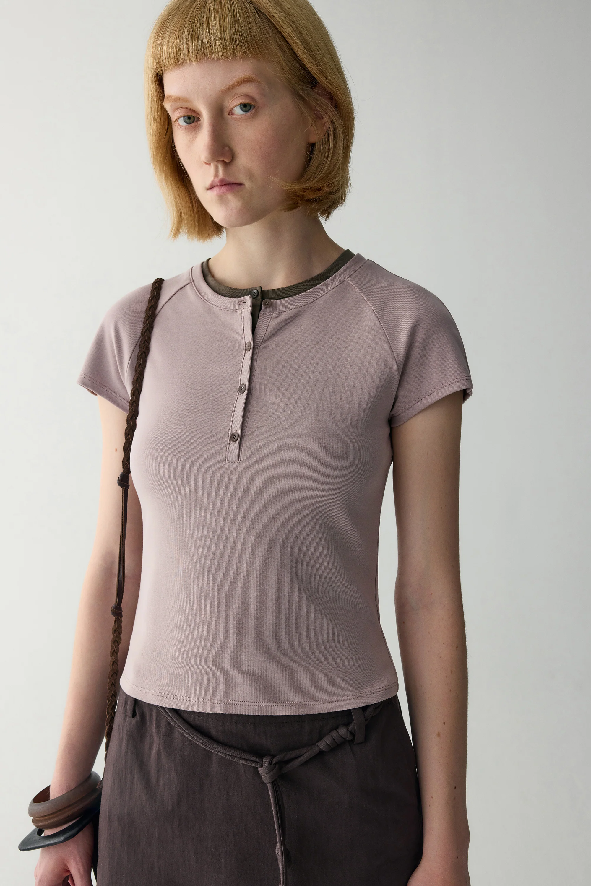 Henley Ribbed T-Shirt - Image 7