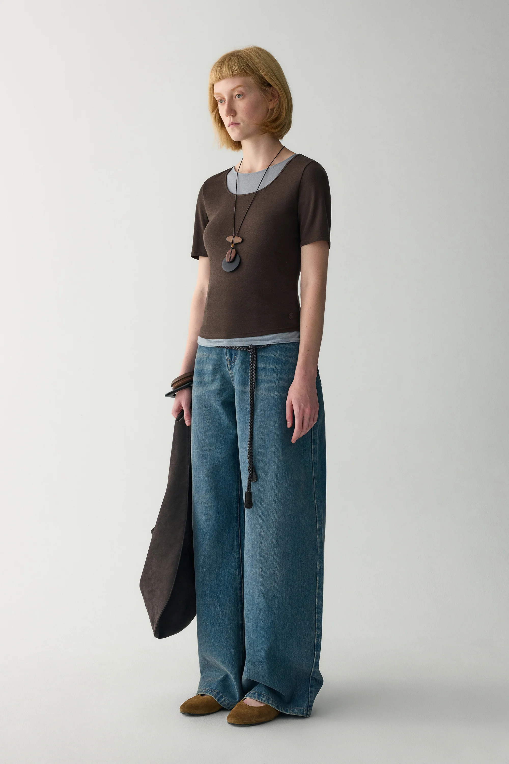 Square Neck Fitted T-shirt - Image 14