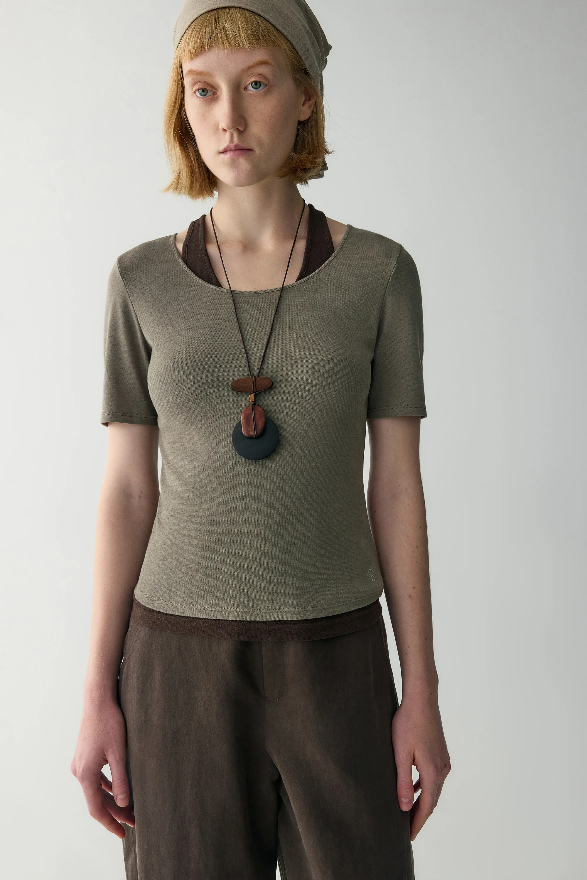 Square Neck Fitted T-shirt - Image 6