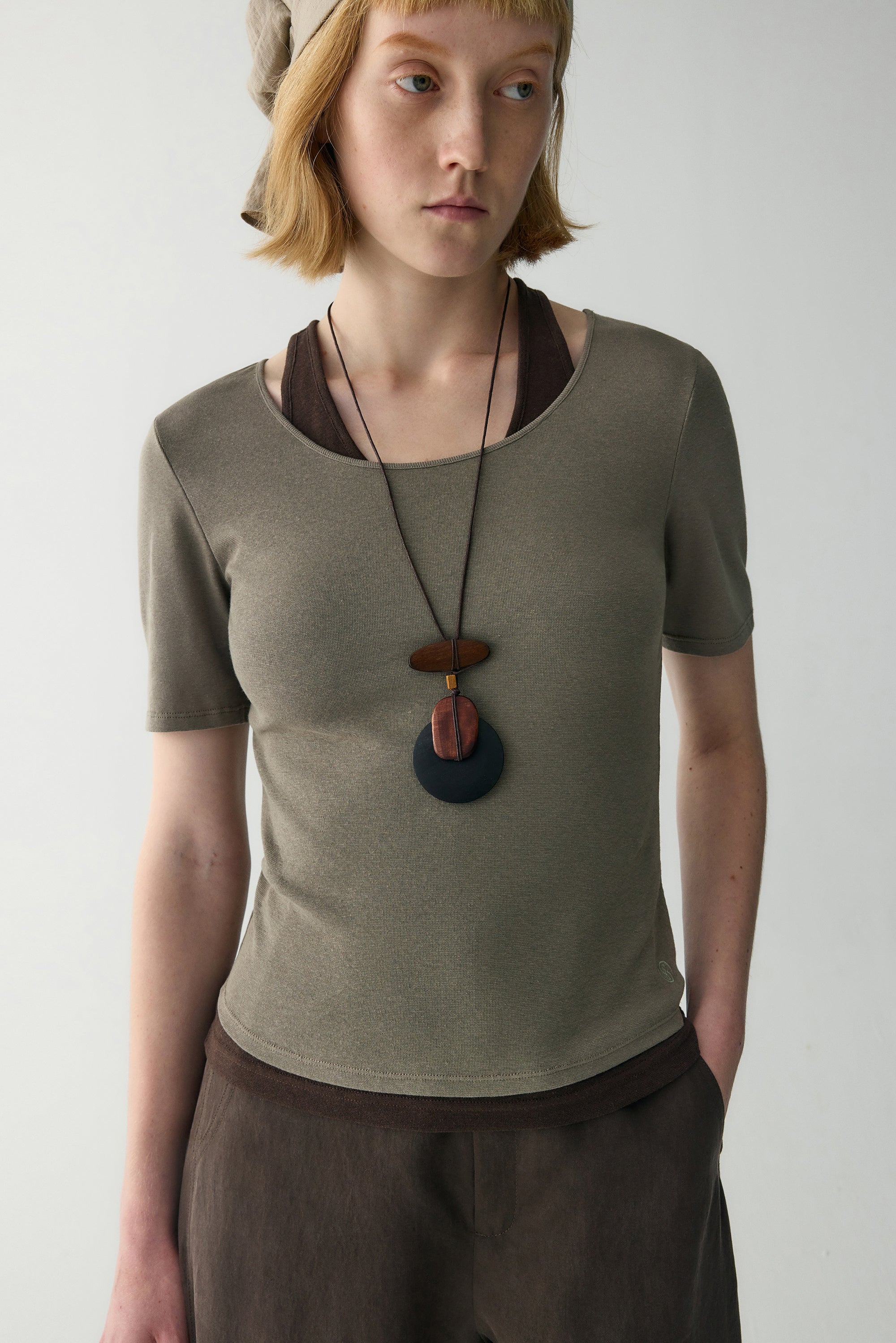 Square Neck Fitted T-shirt - Image 7