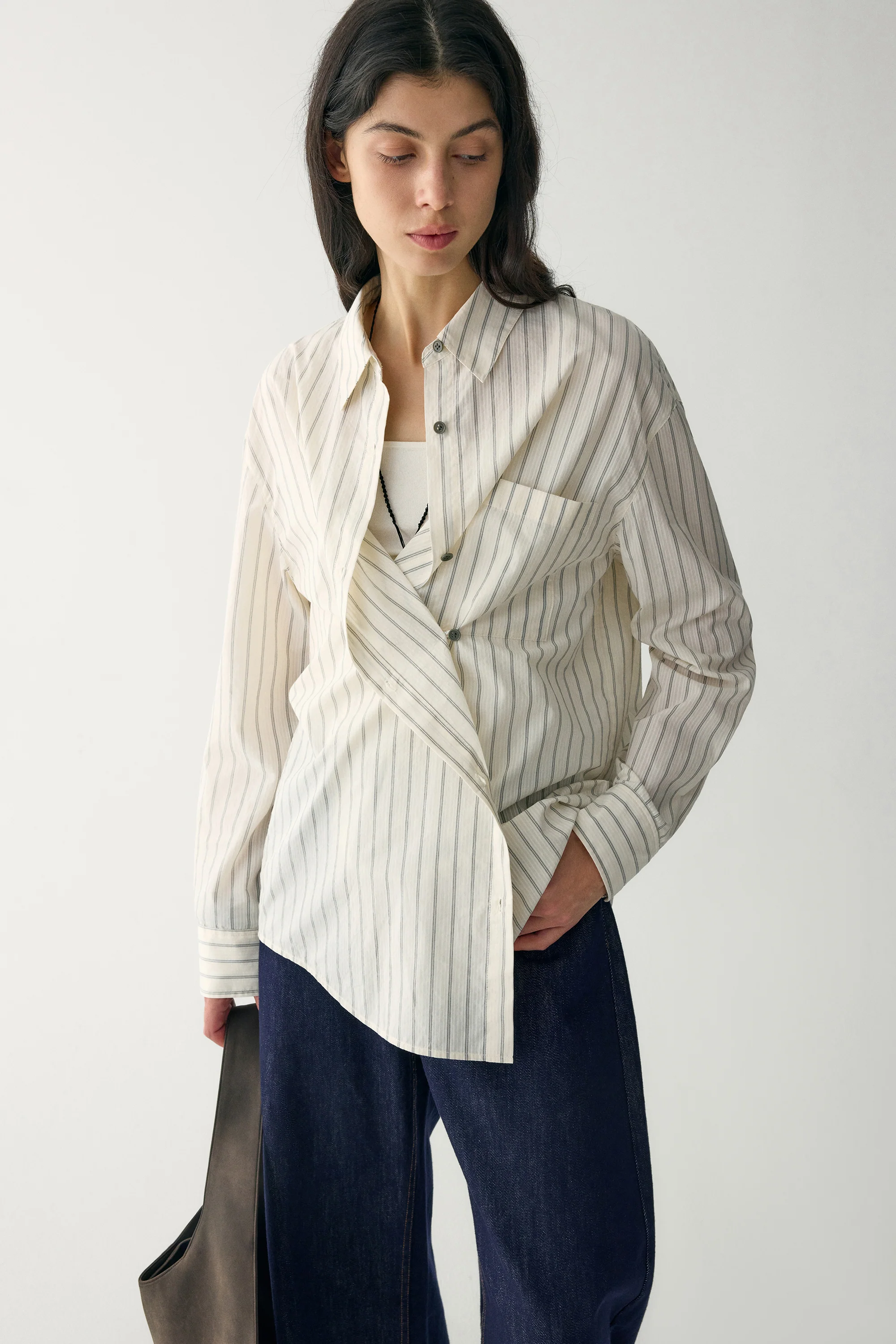 Striped Lyocell Blouse - Image 10