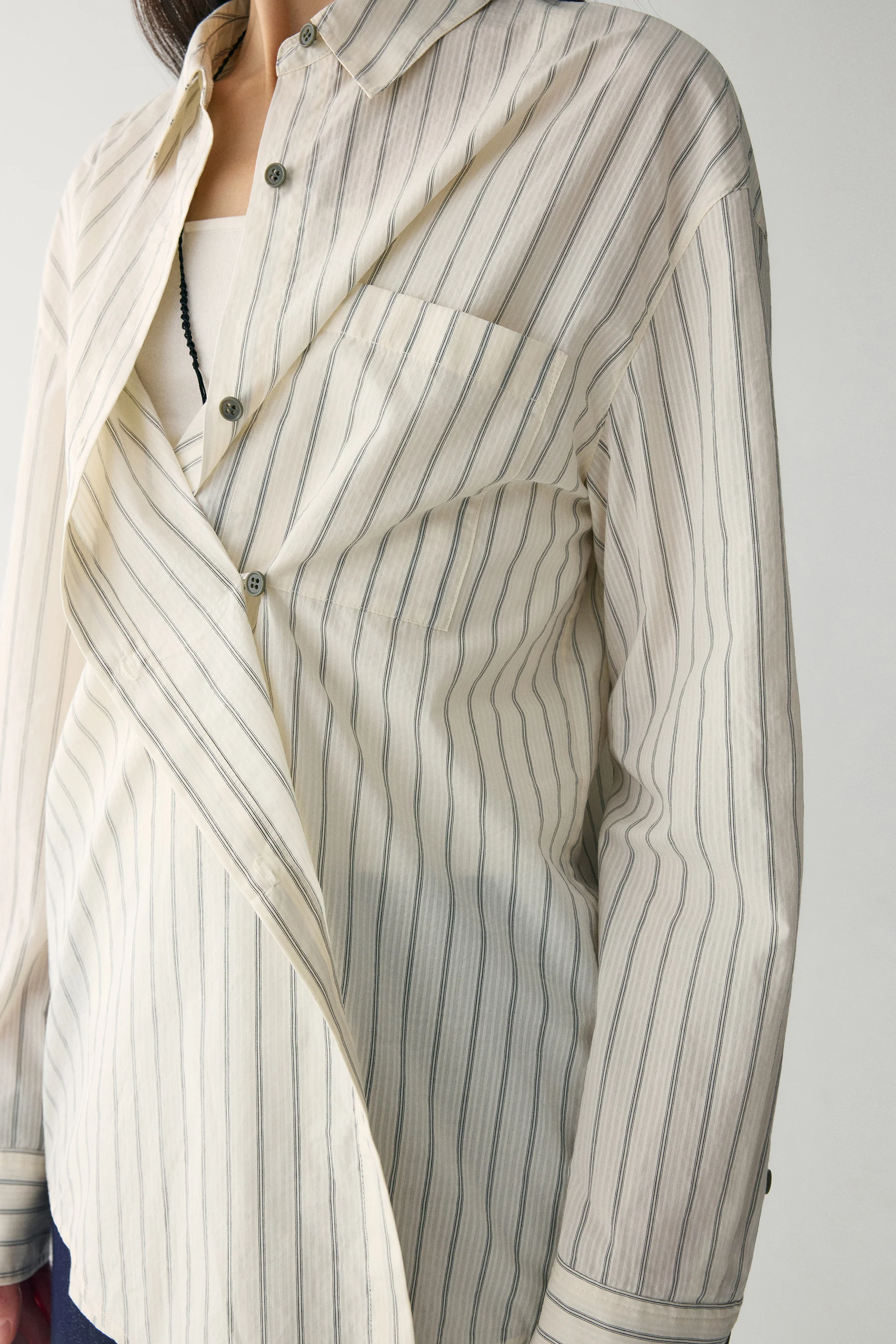 Striped Lyocell Blouse - Image 14
