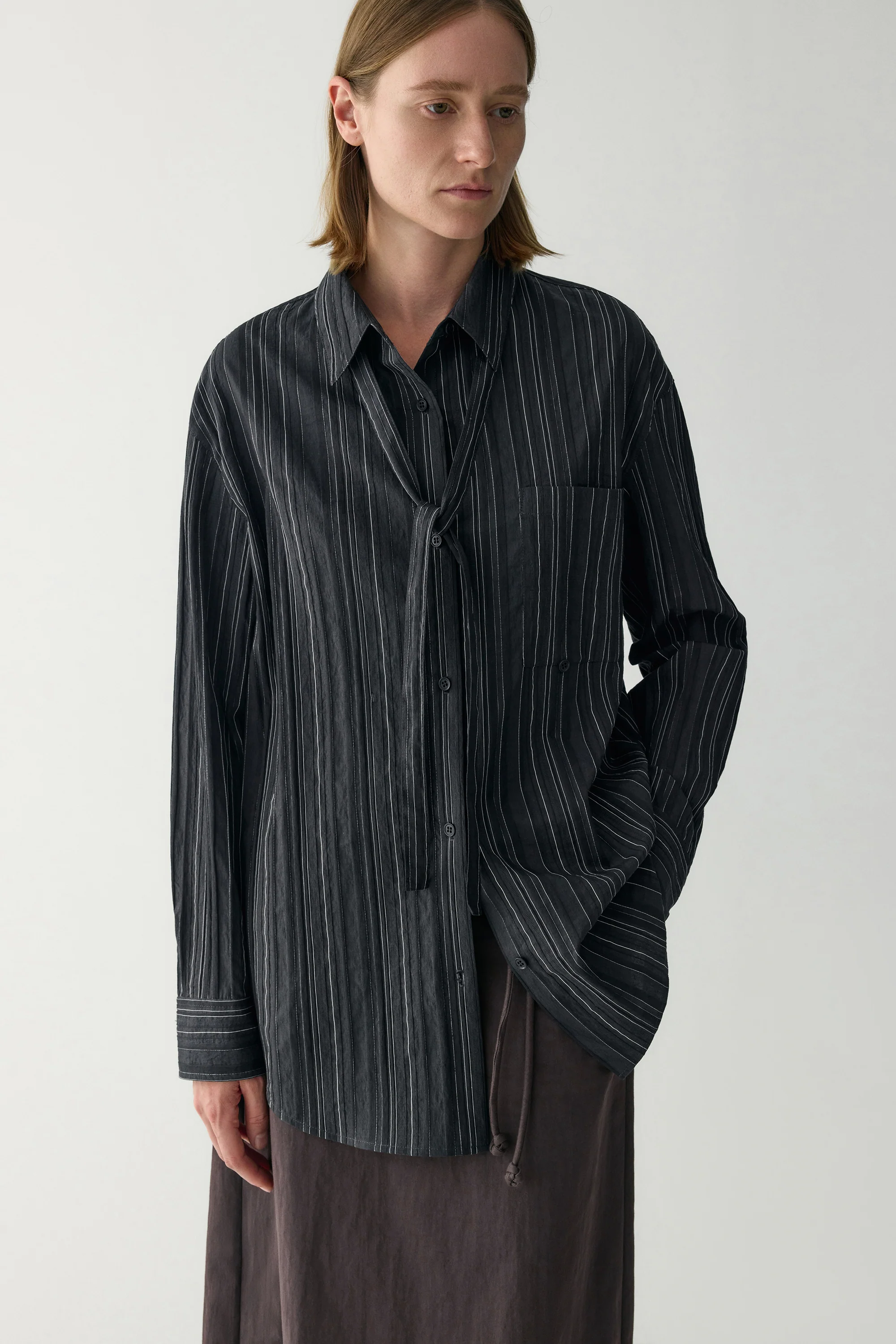 Striped Lyocell Blouse - Image 21