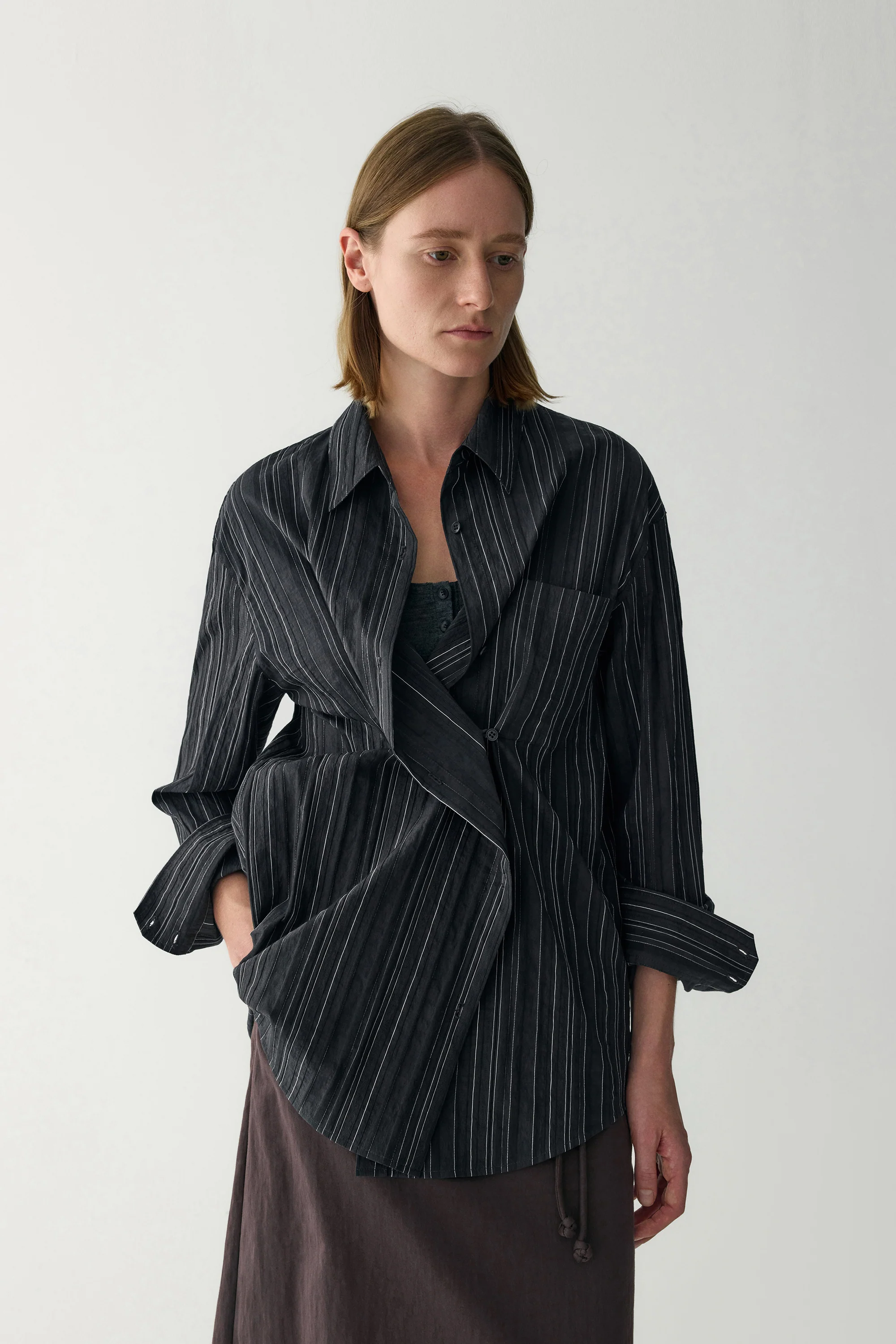 Striped Lyocell Blouse - Image 3