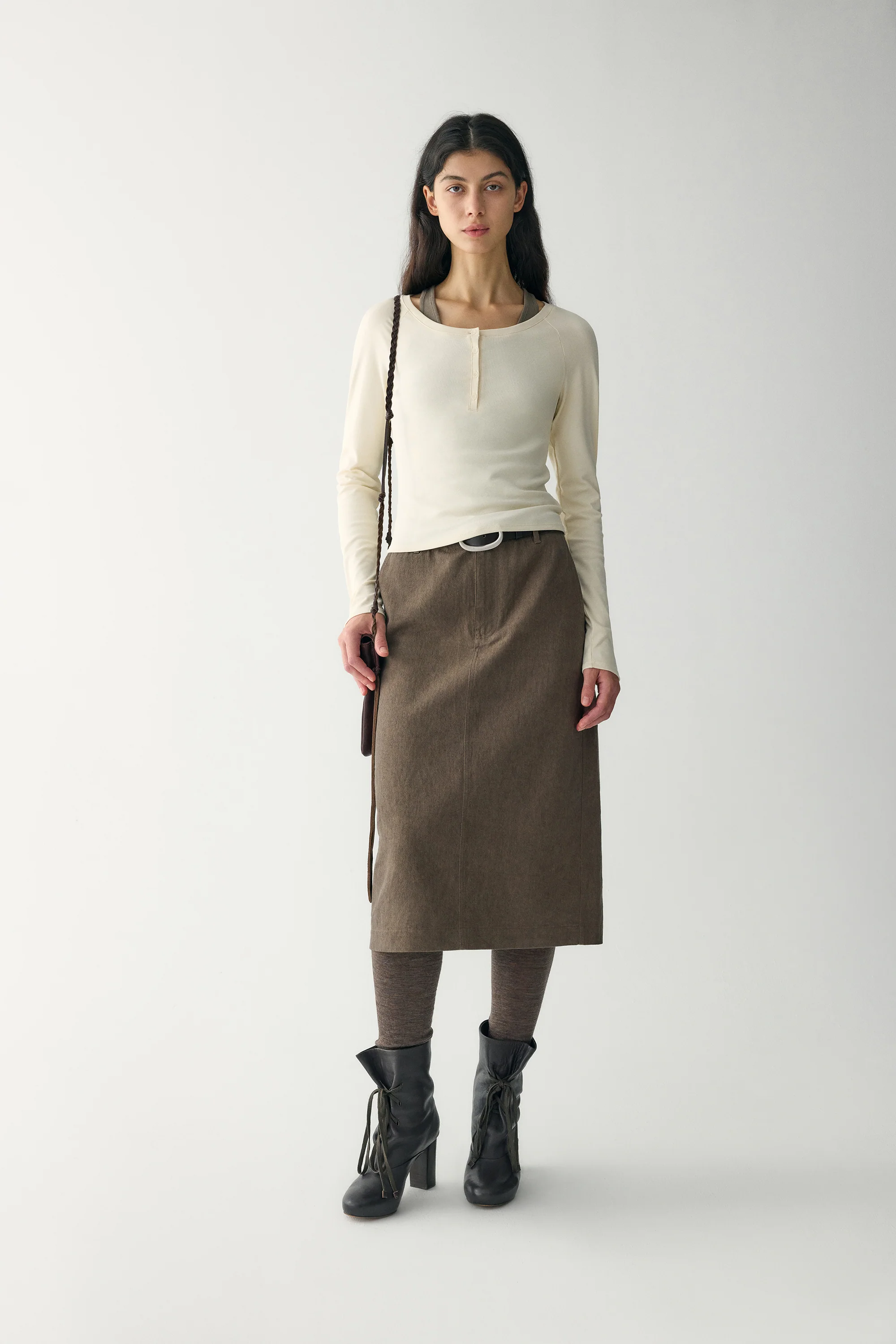 Henley Ribbed Long Sleeve T-shirt - Image 16