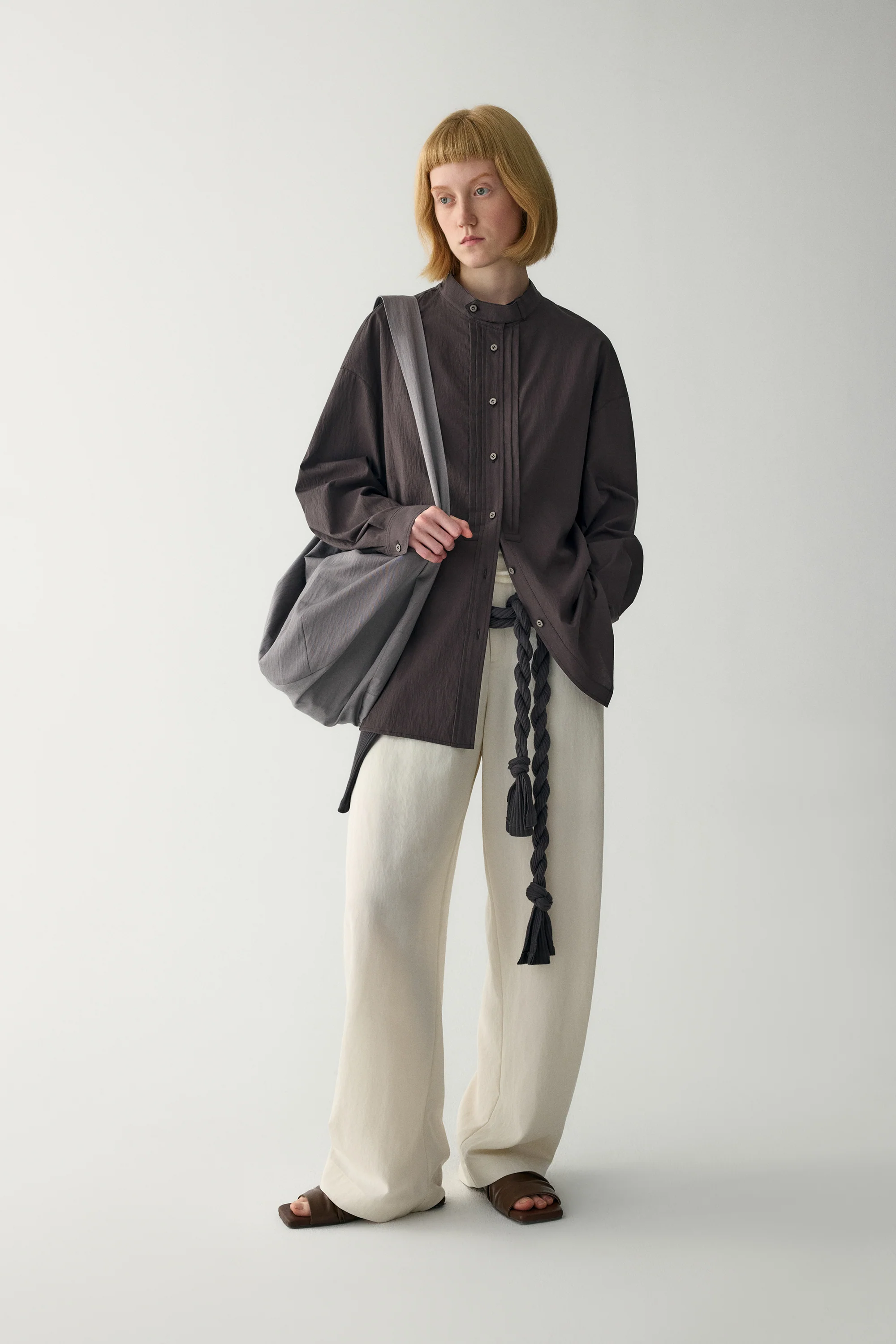 Pleated Plastron Blouse - Image 14