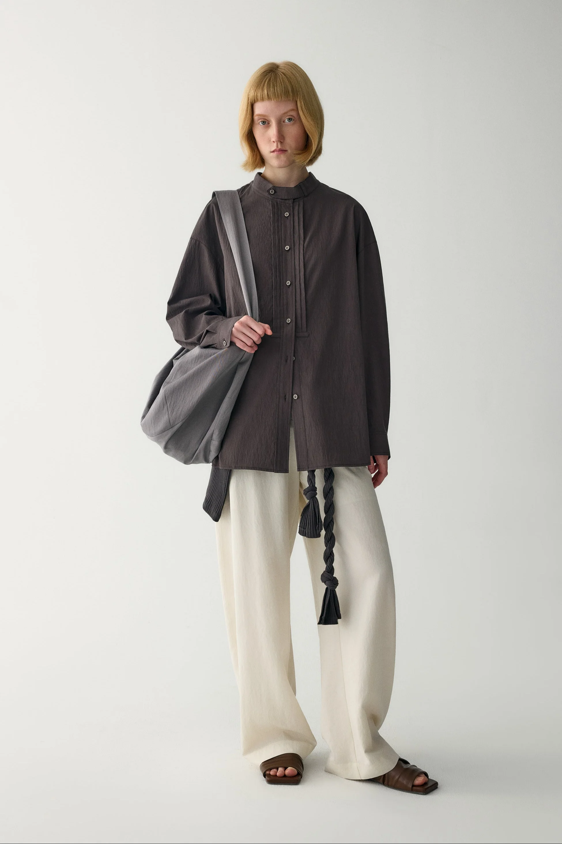 Pleated Plastron Blouse - Image 16
