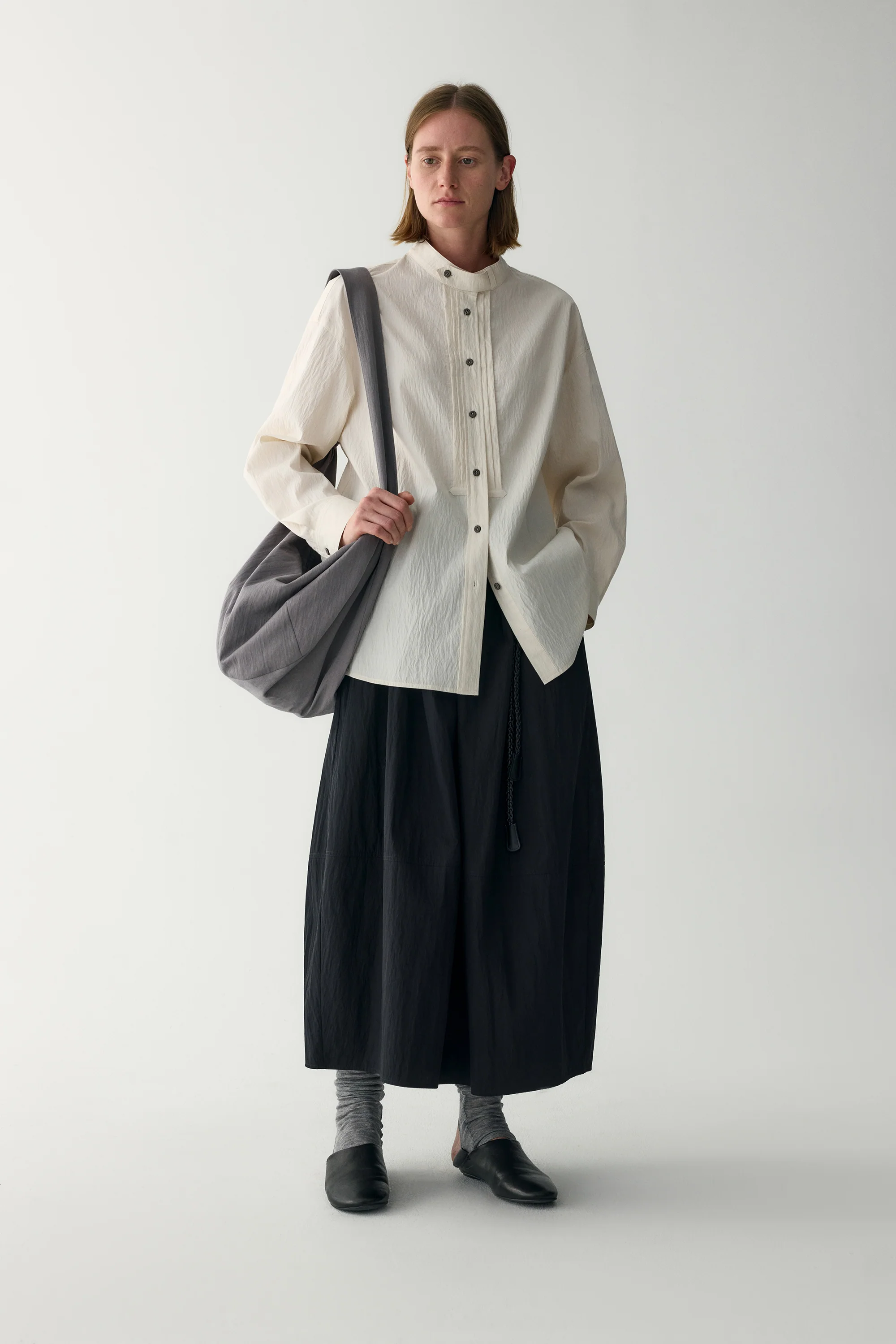 Pleated Plastron Blouse - Image 18