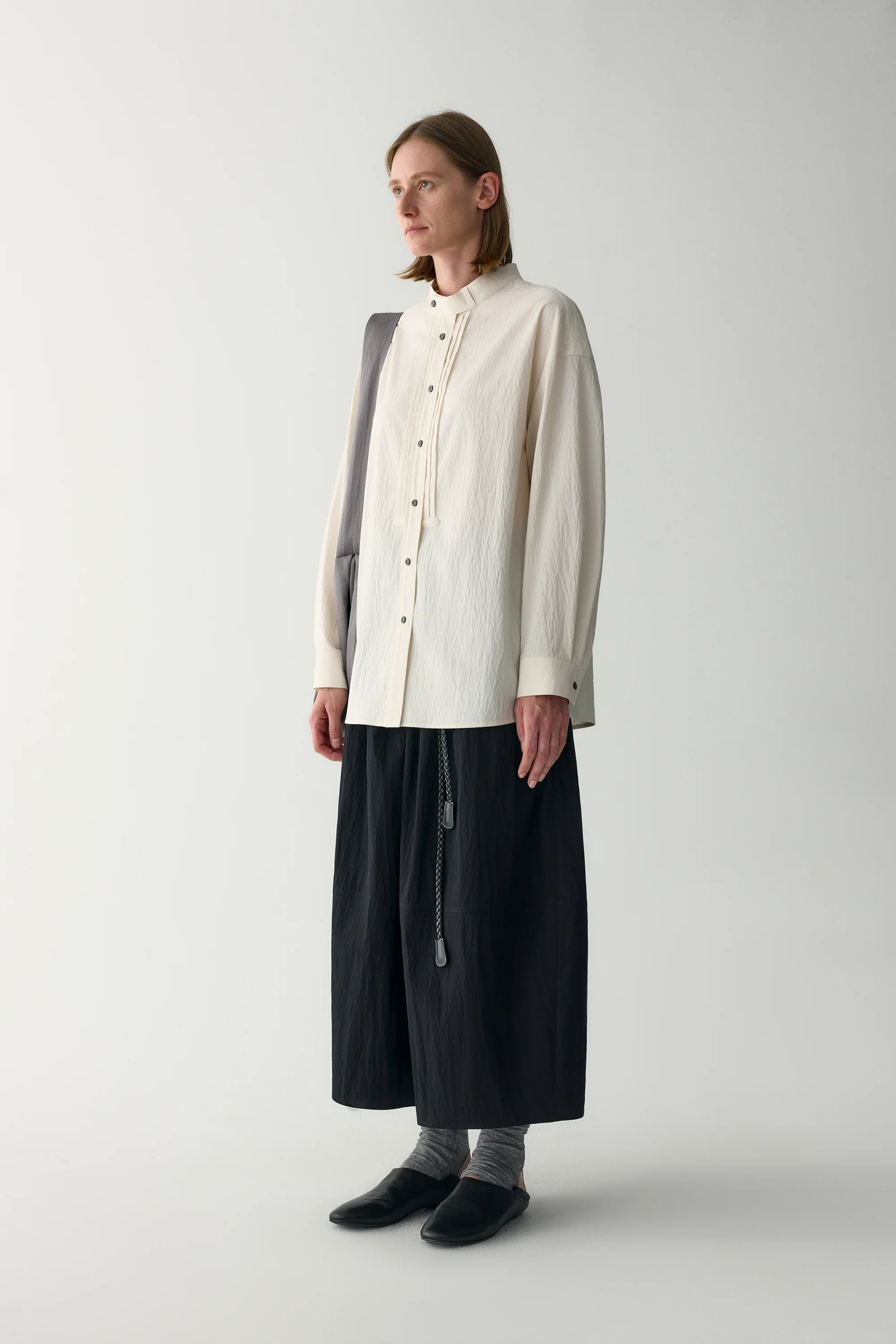 Pleated Plastron Blouse - Image 19