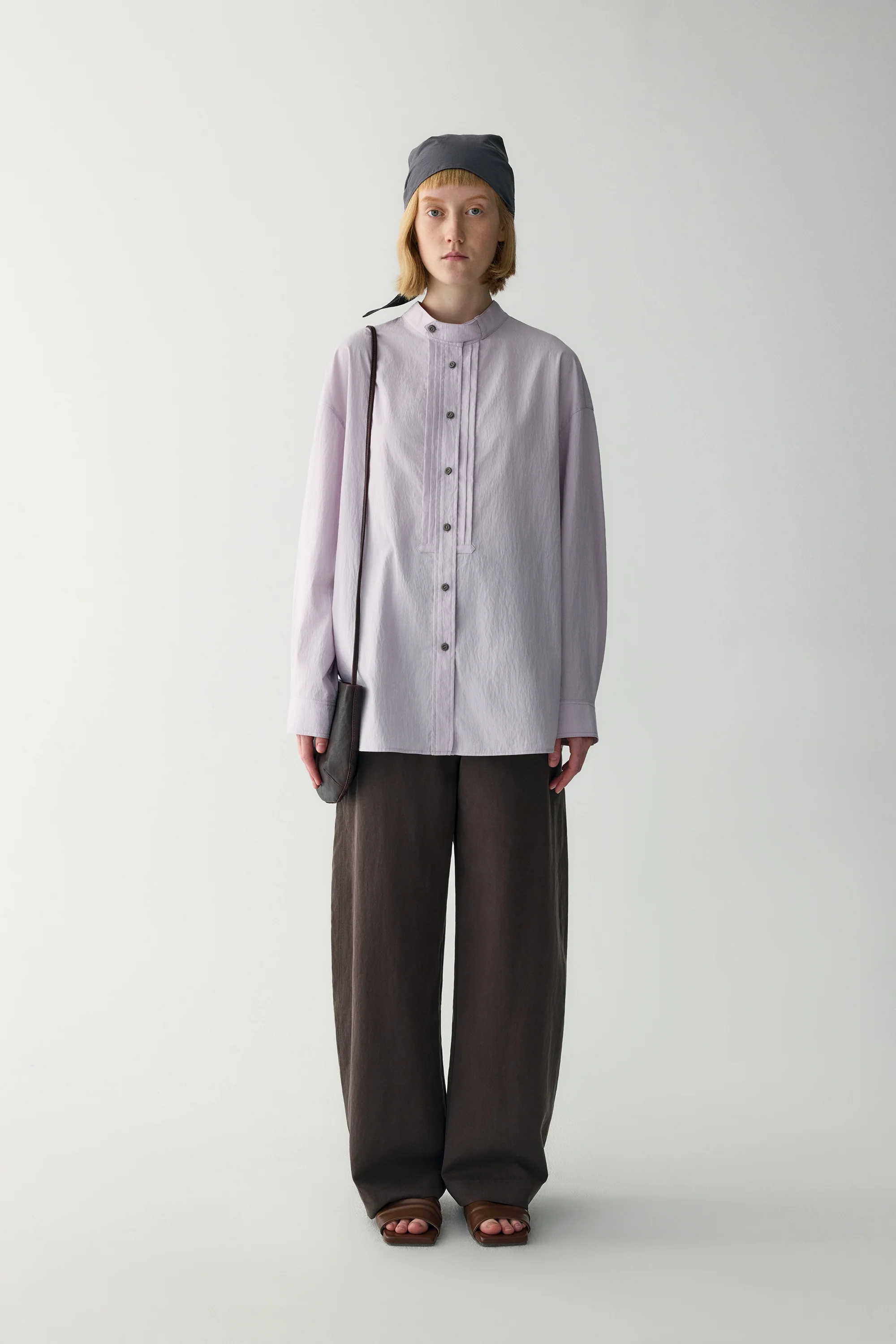 Pleated Plastron Blouse - Image 3