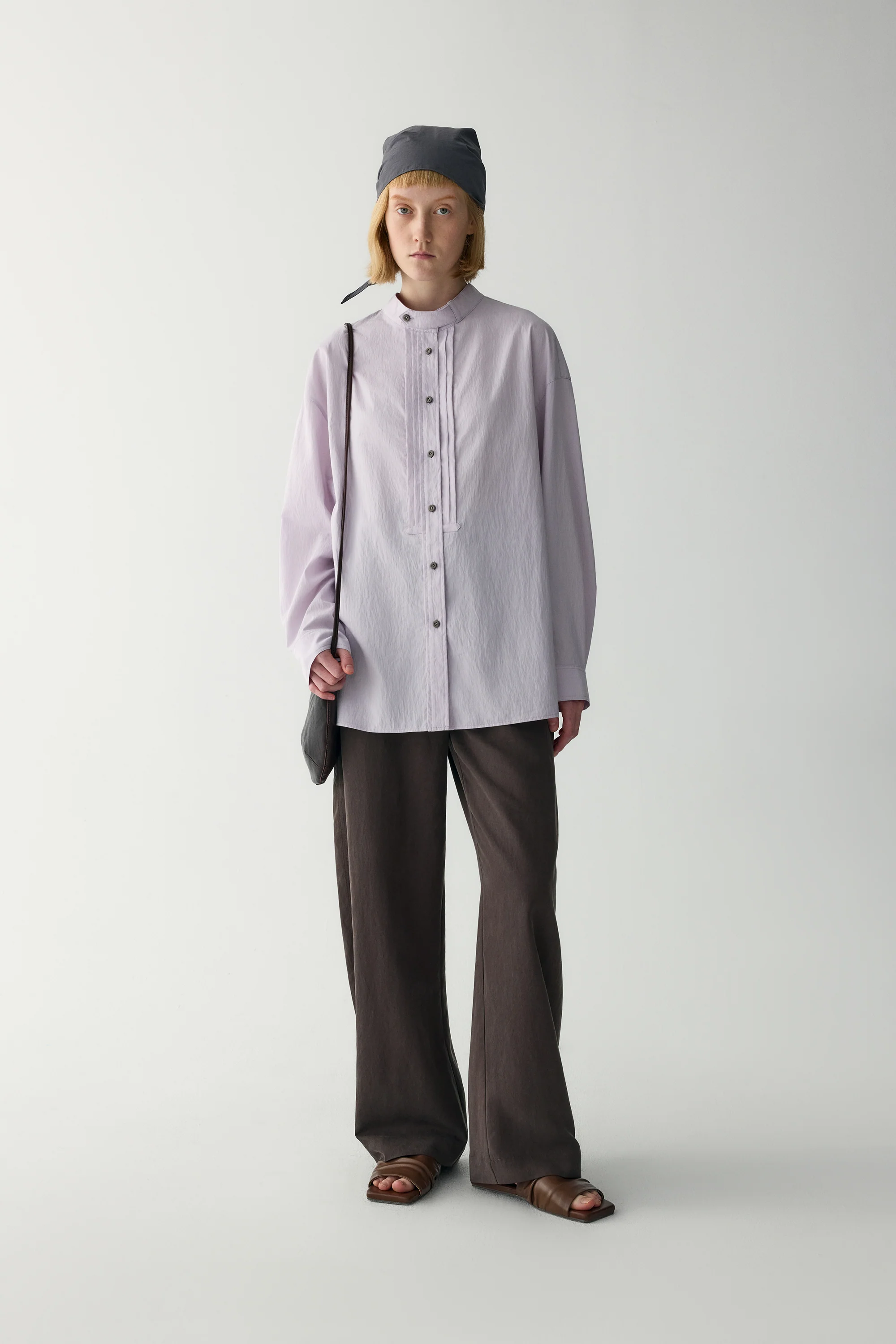 Pleated Plastron Blouse - Image 4