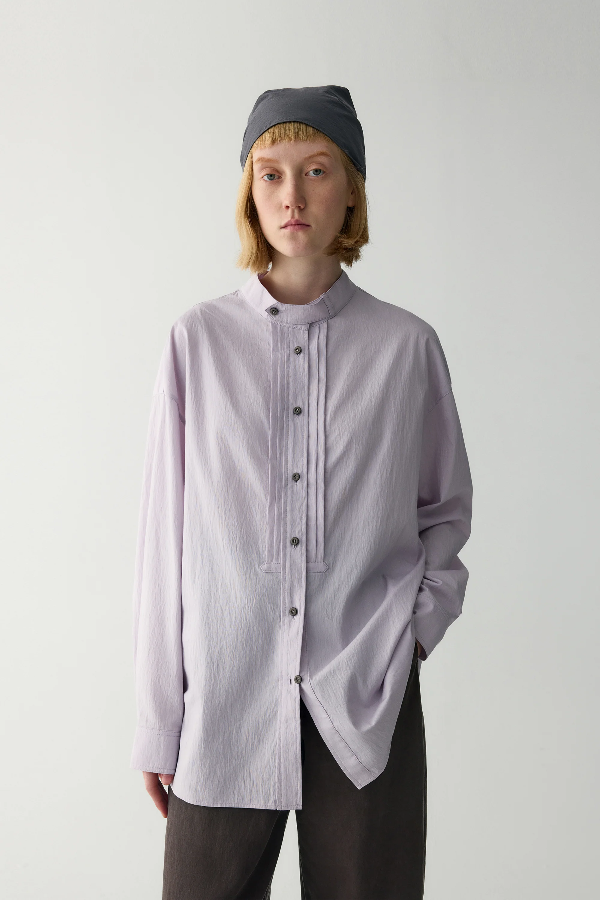 Pleated Plastron Blouse - Image 5