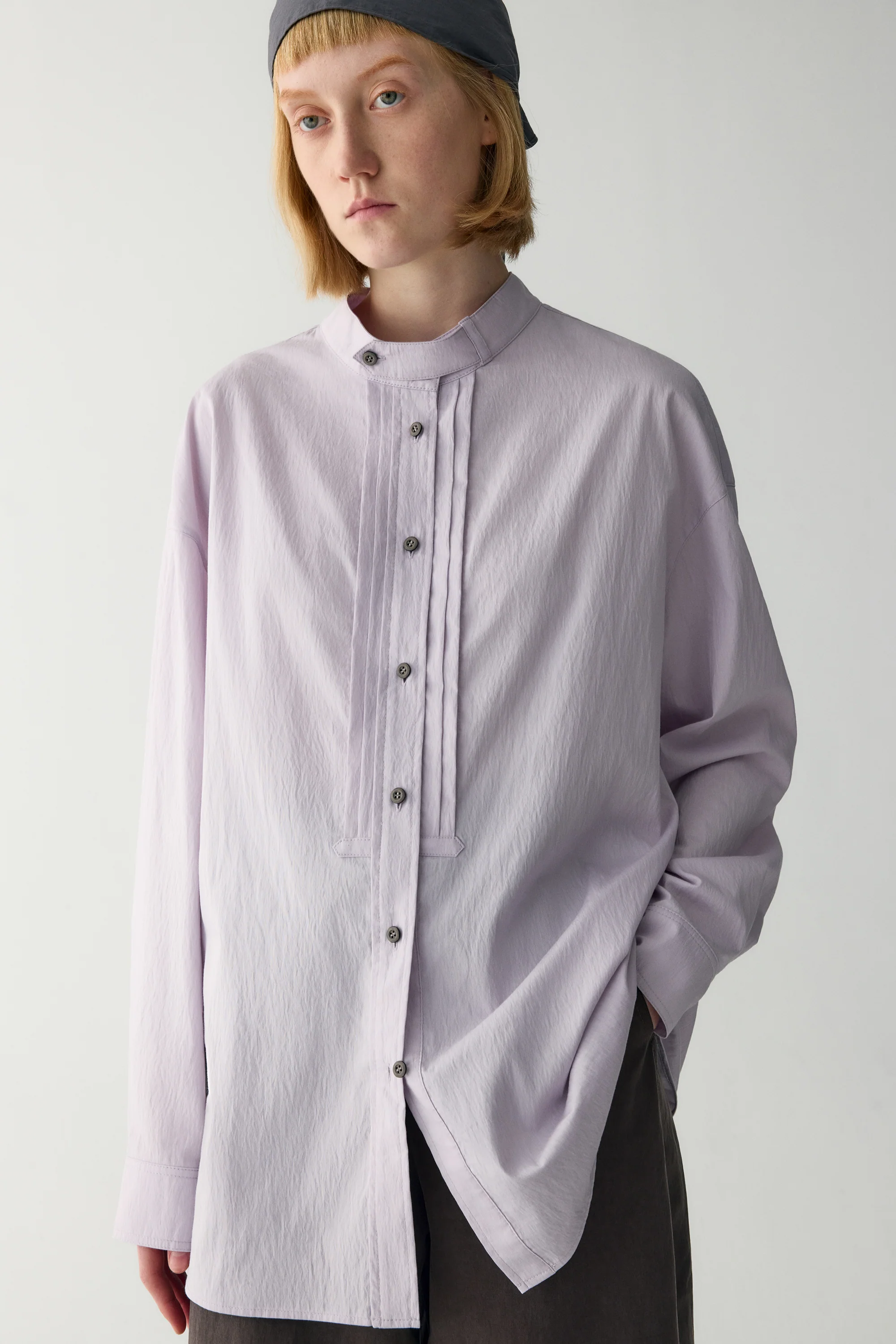 Pleated Plastron Blouse - Image 6