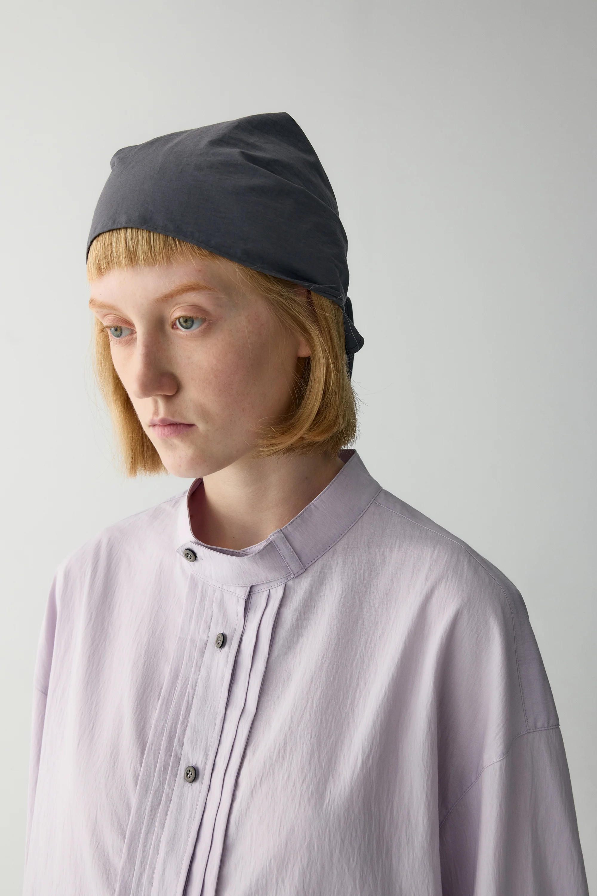 Pleated Plastron Blouse - Image 8