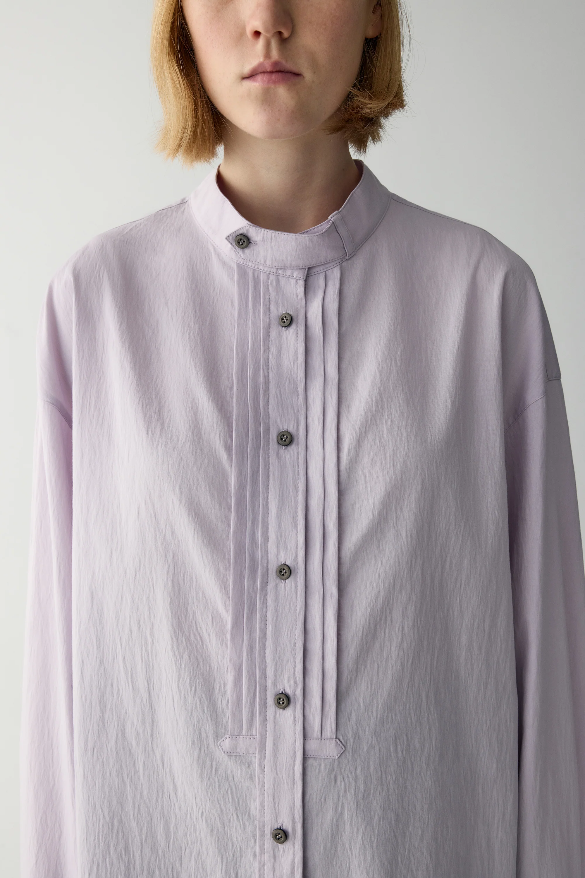 Pleated Plastron Blouse - Image 9