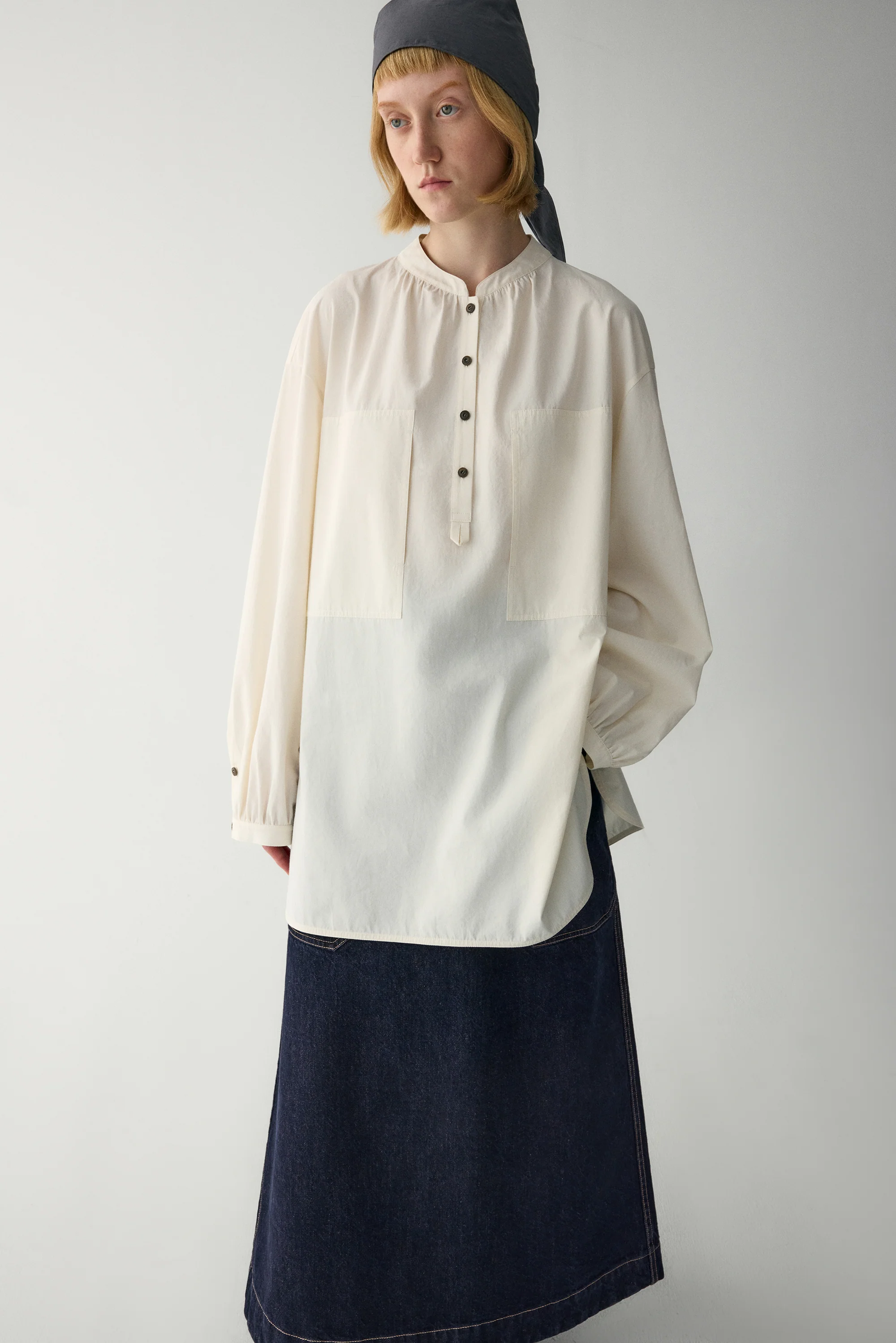 Silk-cotton Loose-fit Blouse - Image 16