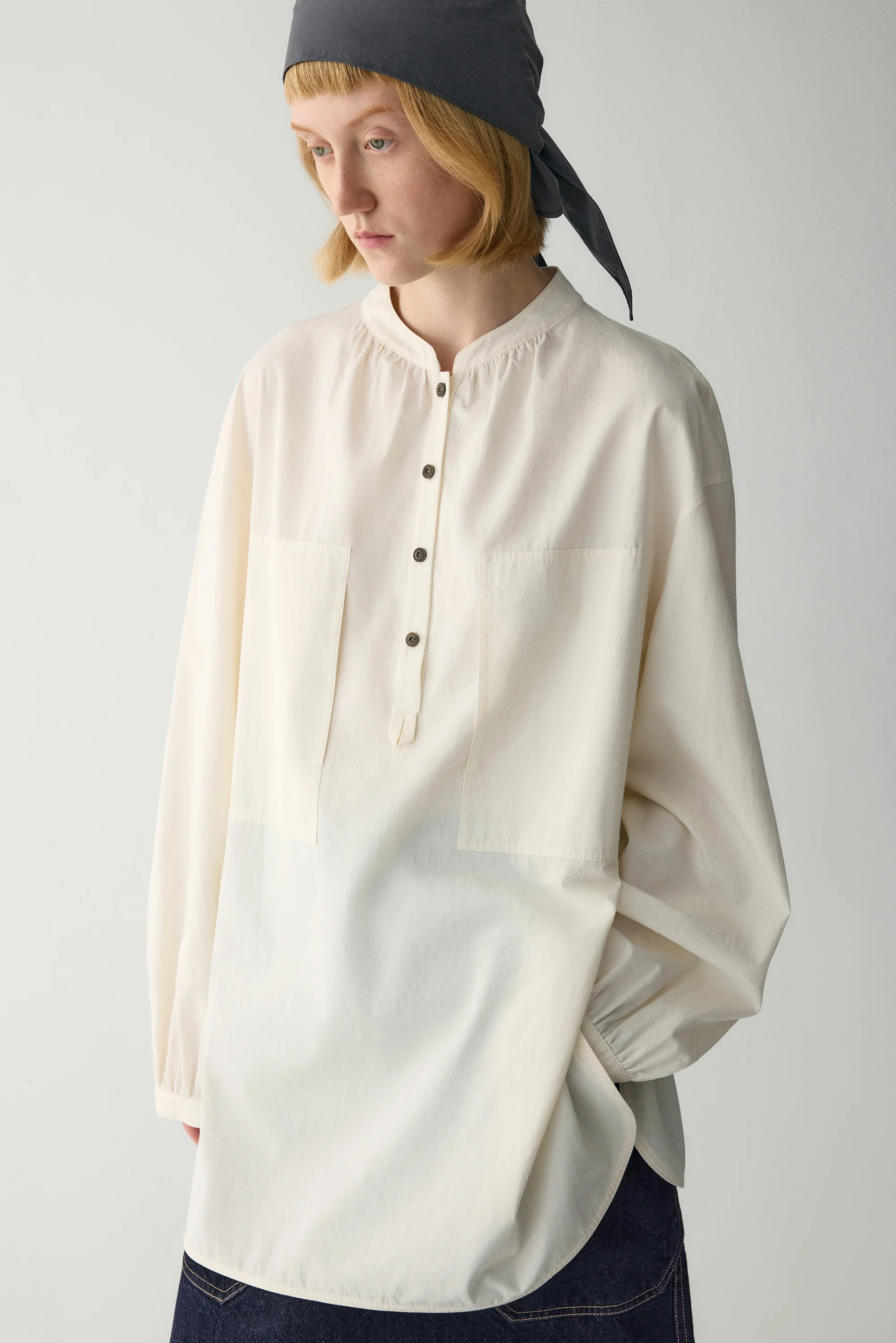 Silk-cotton Loose-fit Blouse - Image 17