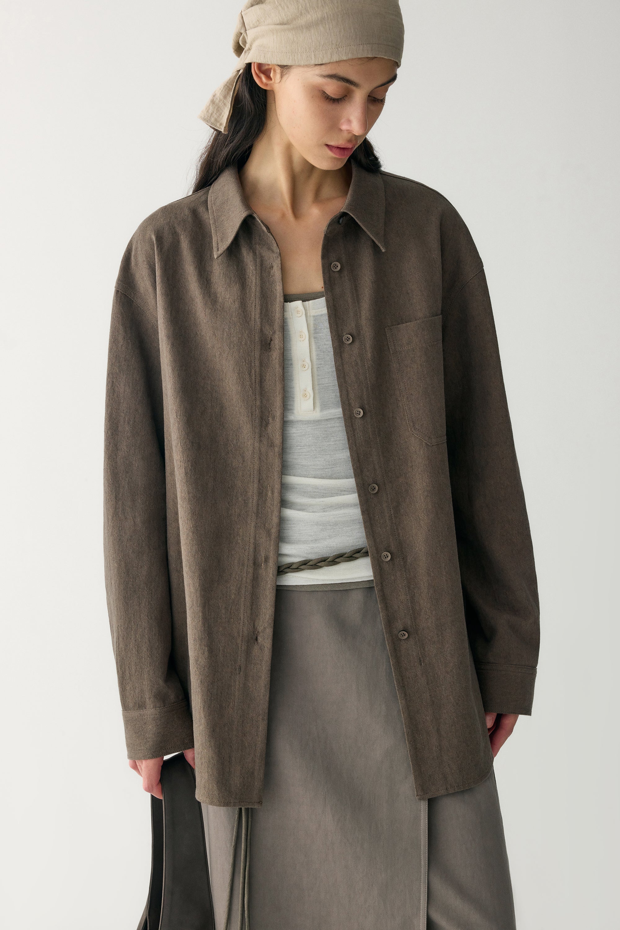 Cotton-linen Denim Shirt - Image 16