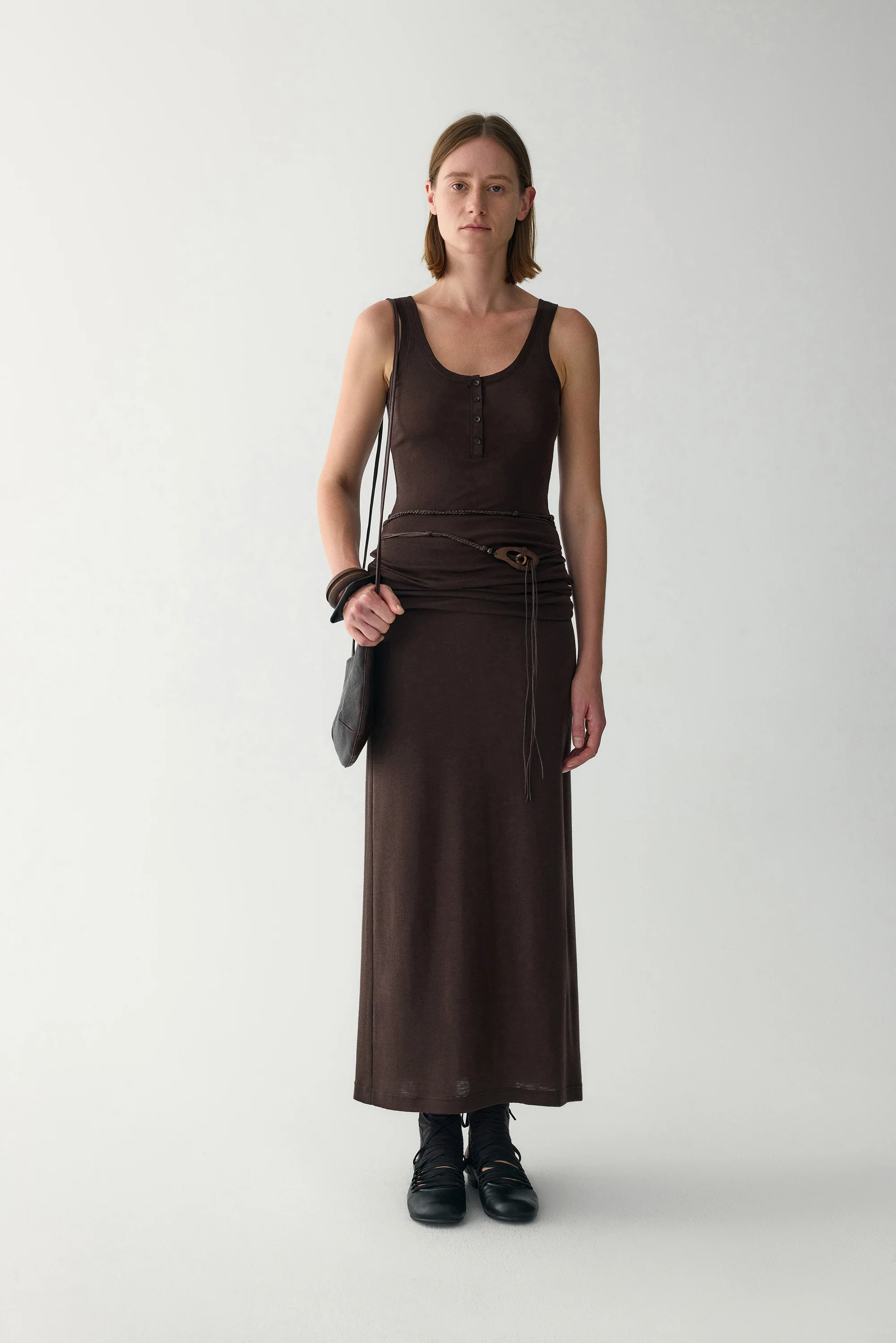 Wool Henley Fitted Tank Top - Image 19