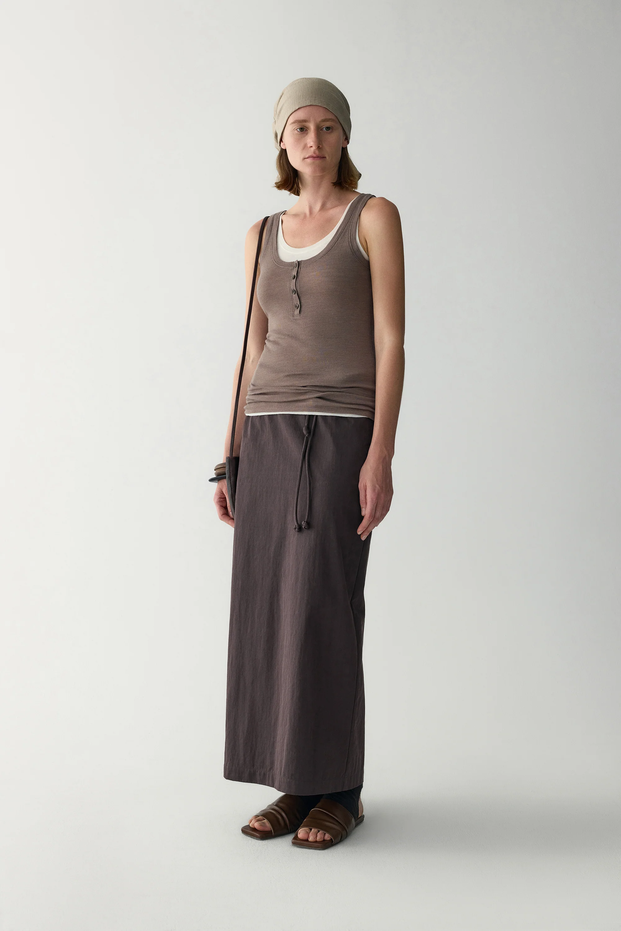 Wool Henley Fitted Tank Top - Image 3