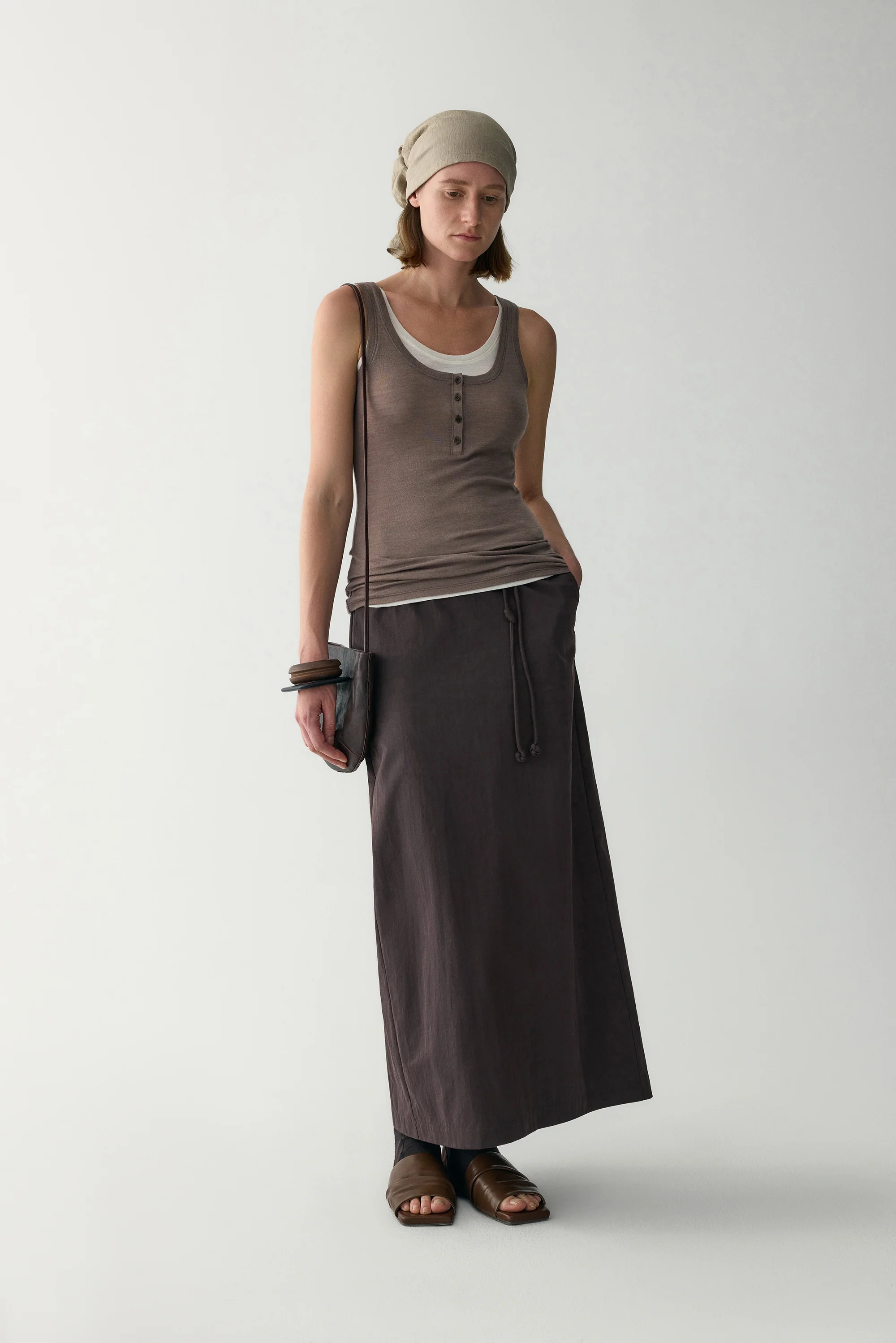 Wool Henley Fitted Tank Top - Image 4