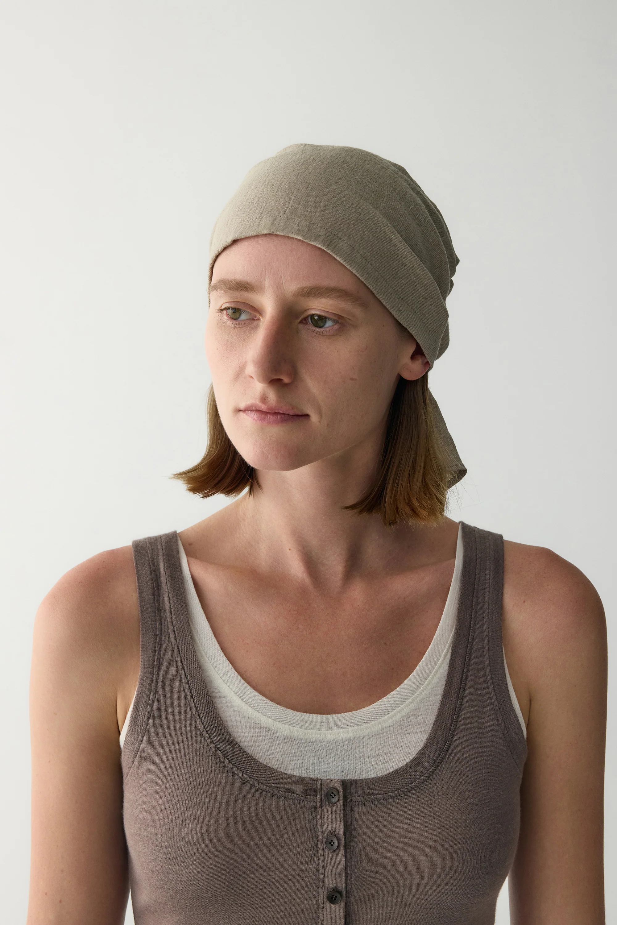Wool Henley Fitted Tank Top - Image 7