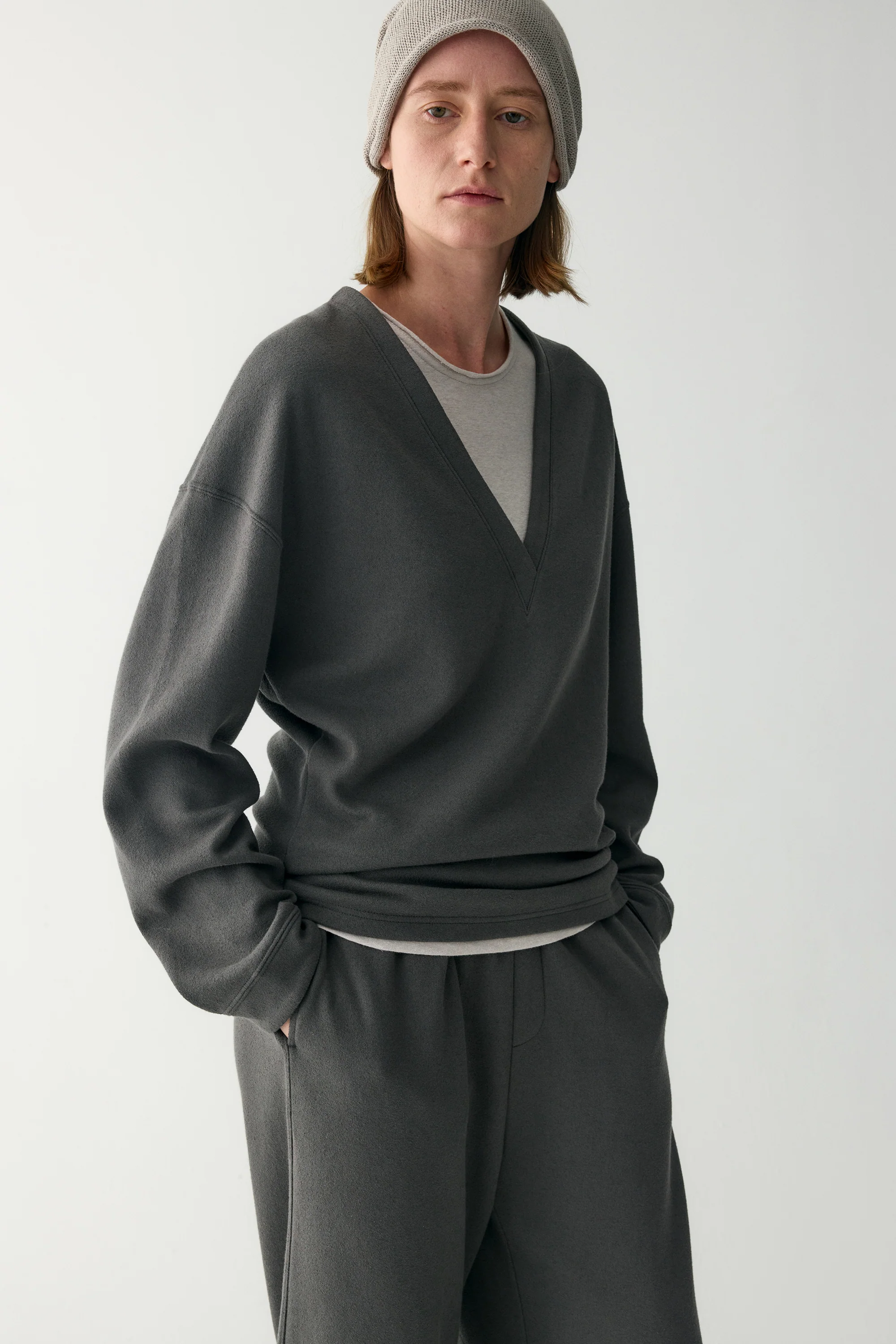 Cotton V-neck Pullover - Image 7