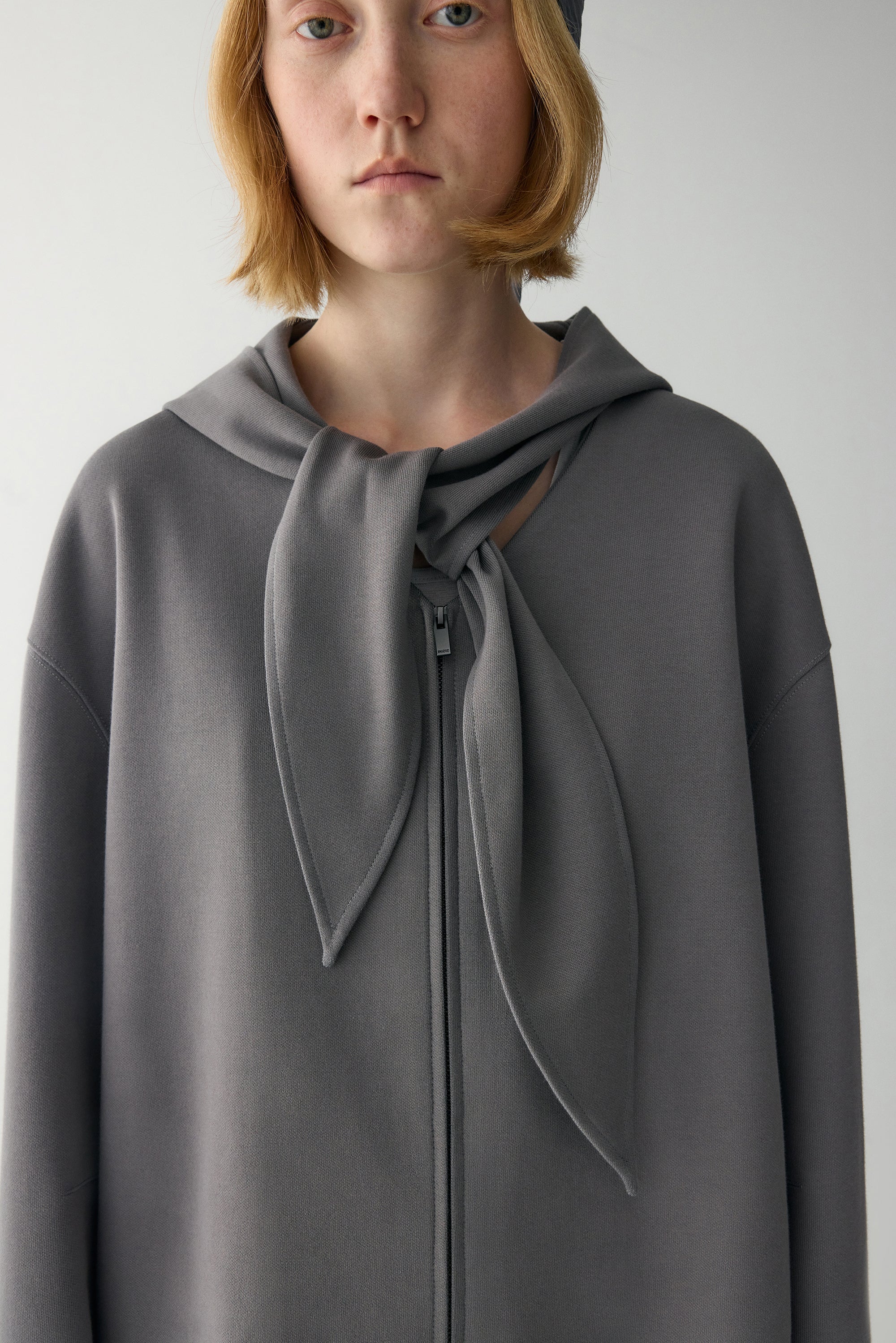 Two-way Collar Cotton Hoodie - Image 15