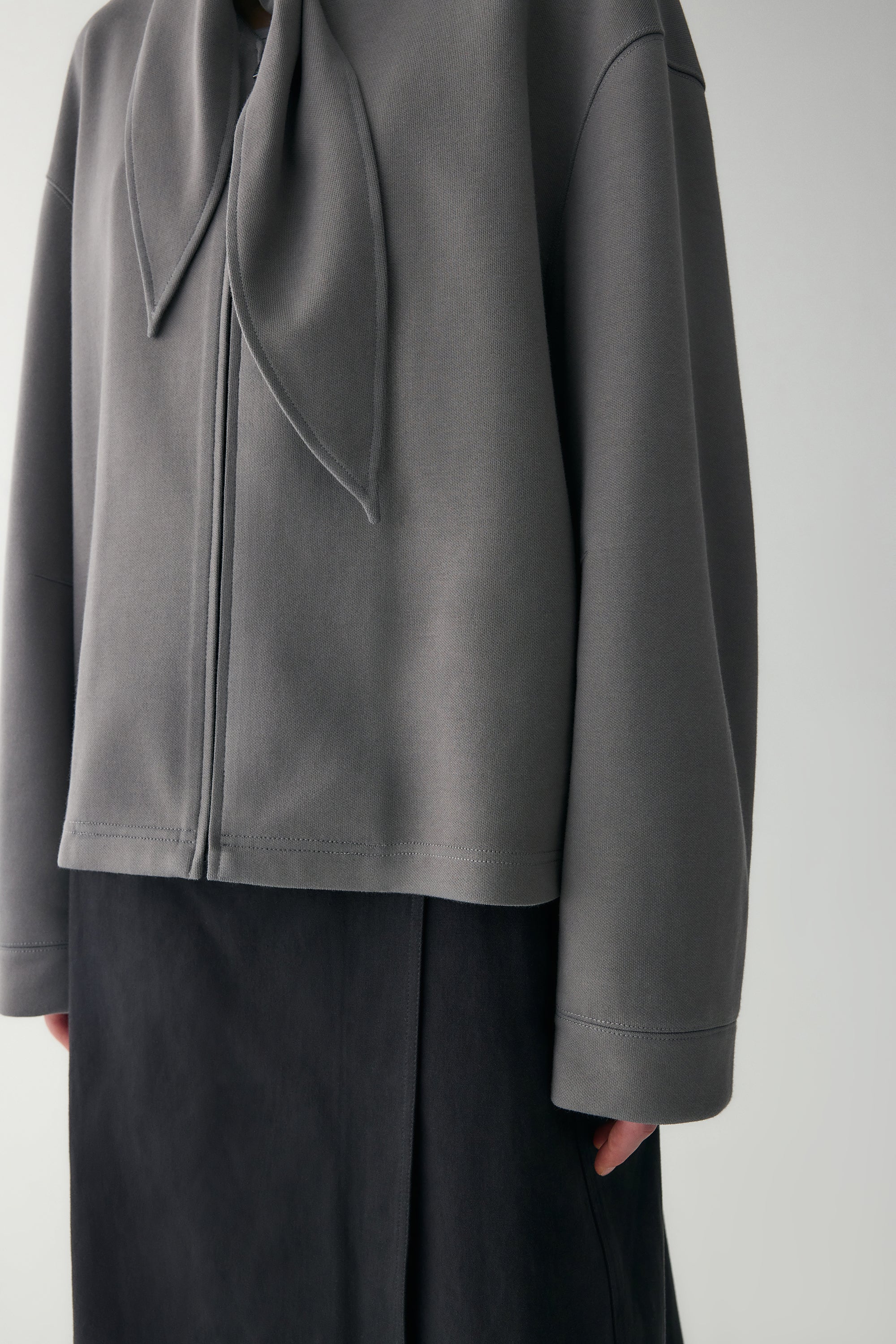 Two-way Collar Cotton Hoodie - Image 17