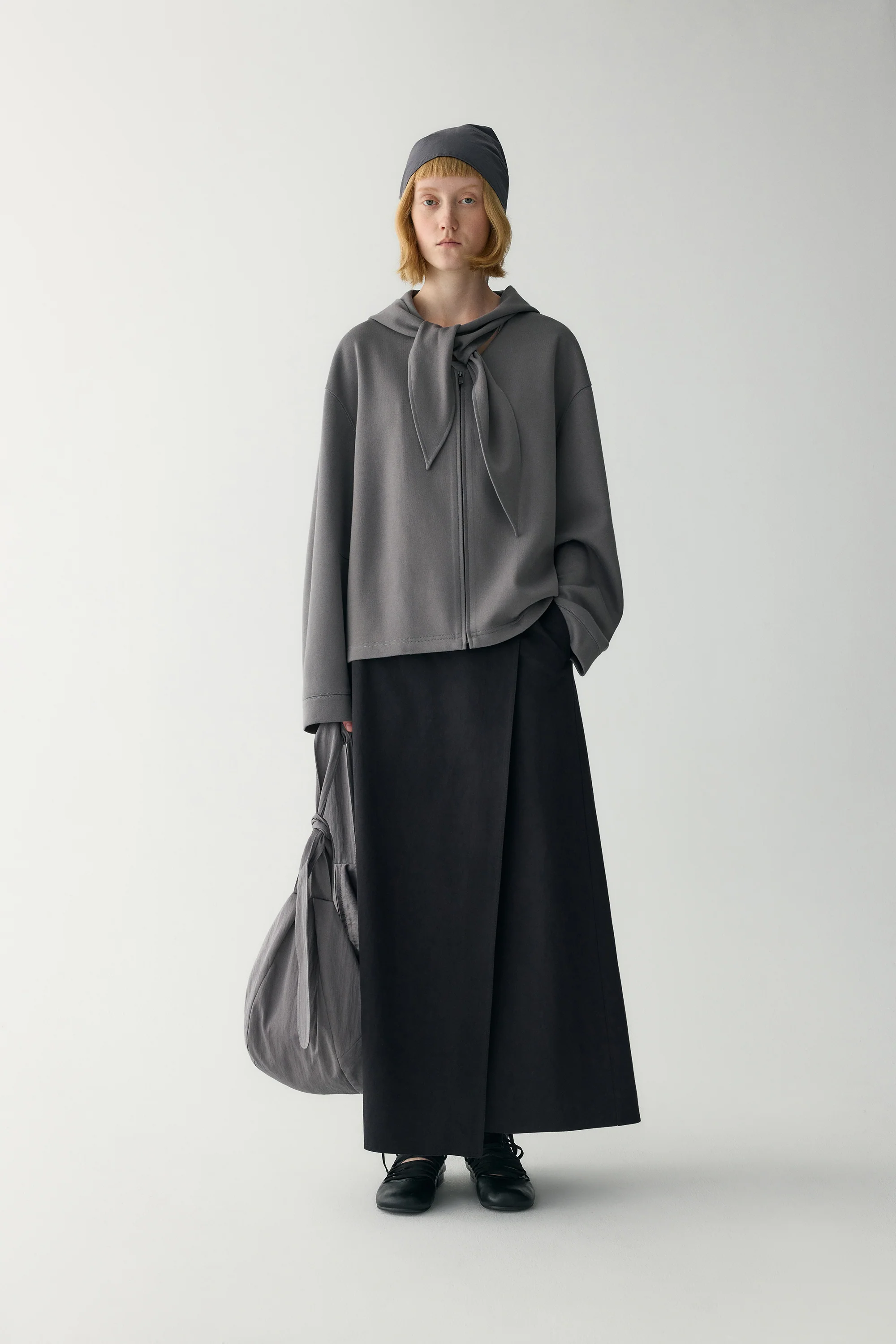 Two-way Collar Cotton Hoodie - Image 8