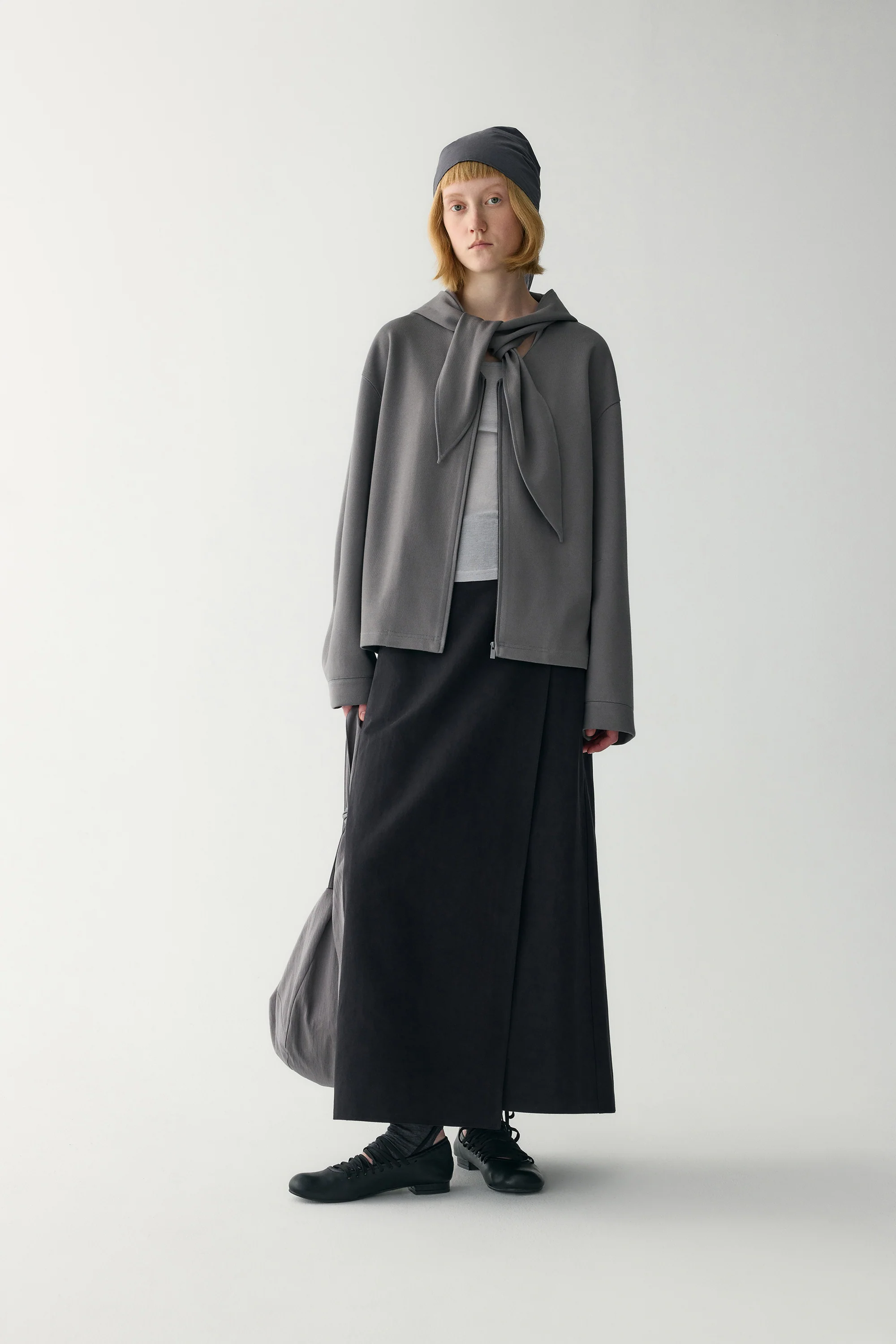Two-way Collar Cotton Hoodie - Image 9