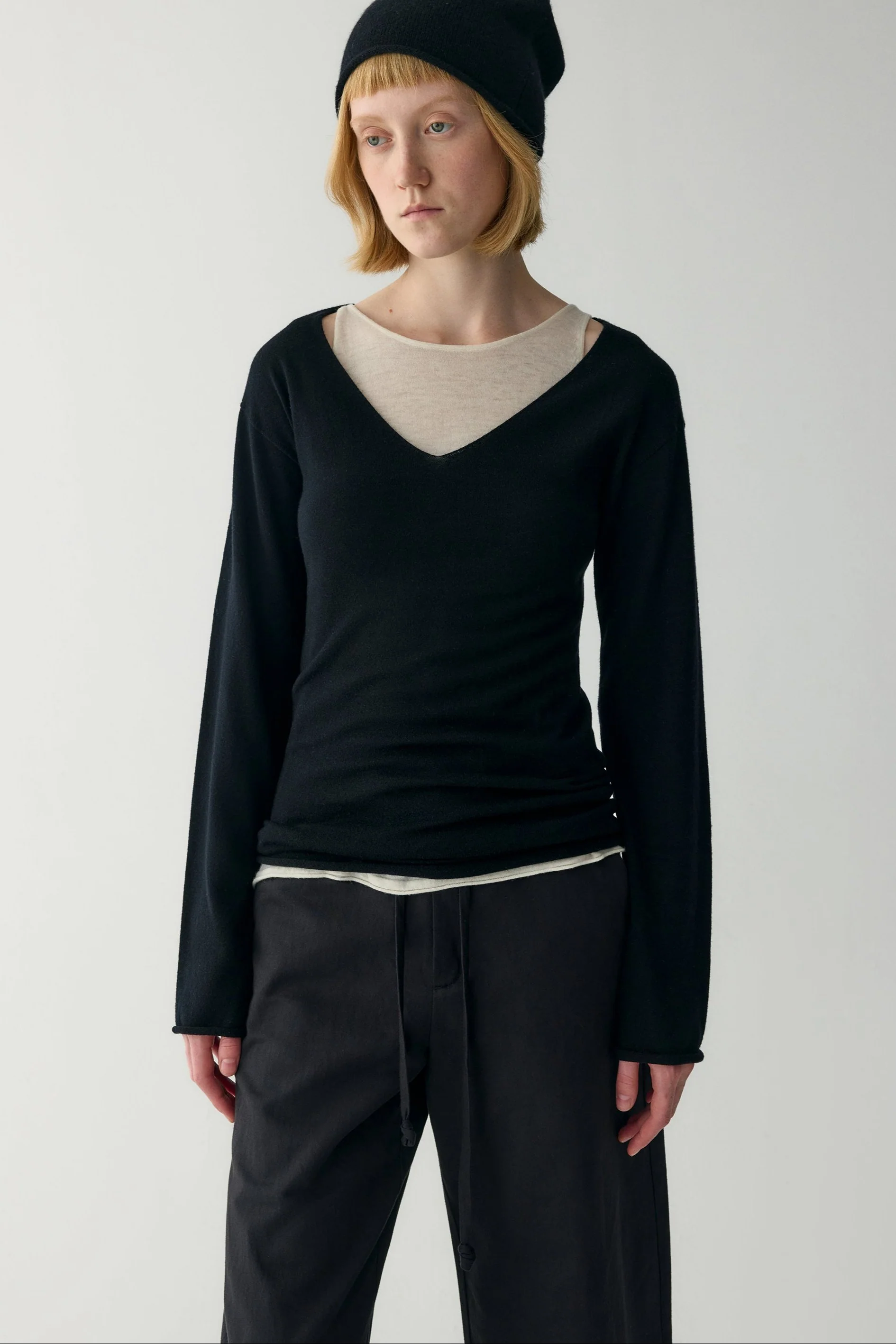 V-Neck Wool Sweater - Image 19