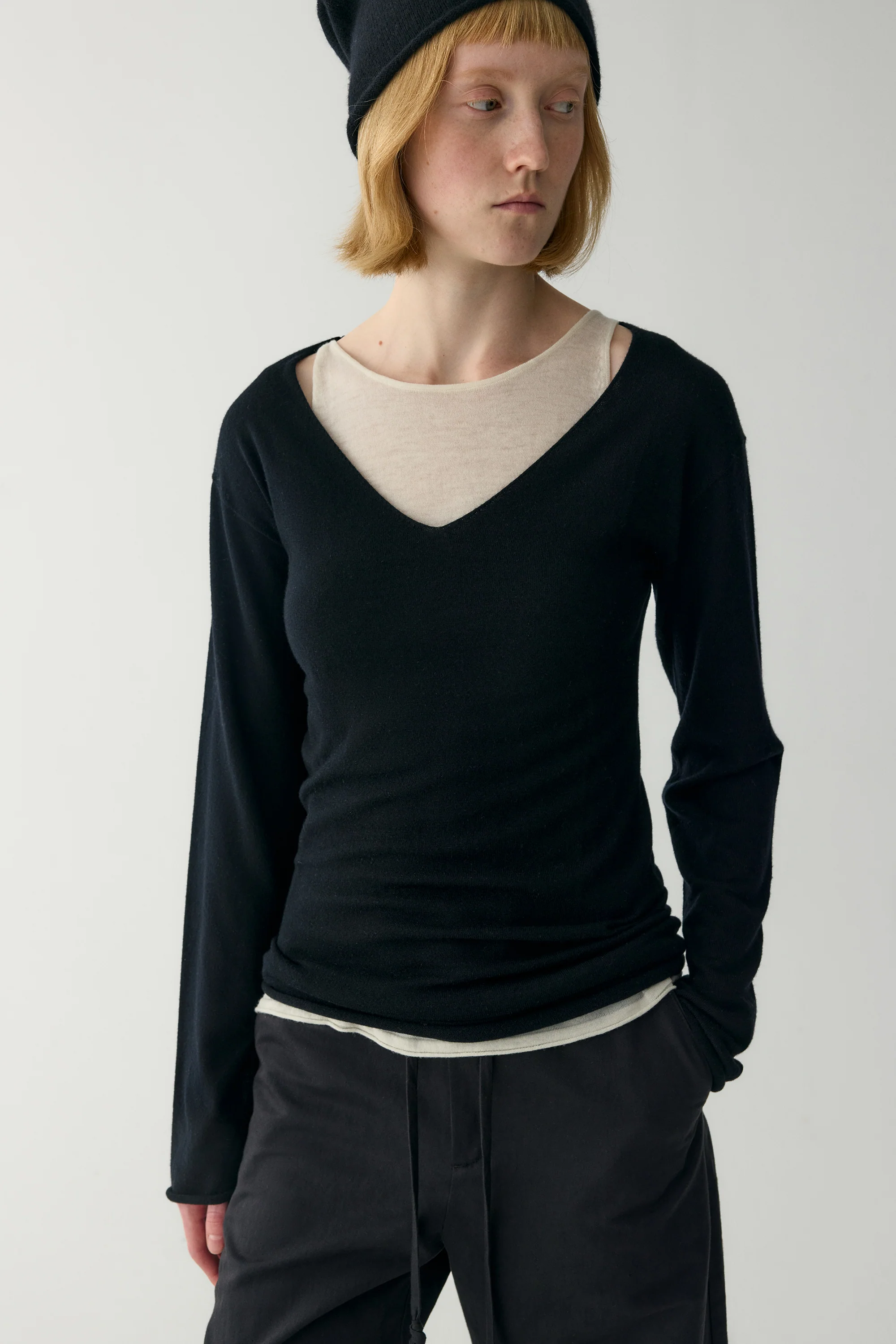 V-Neck Wool Sweater - Image 20