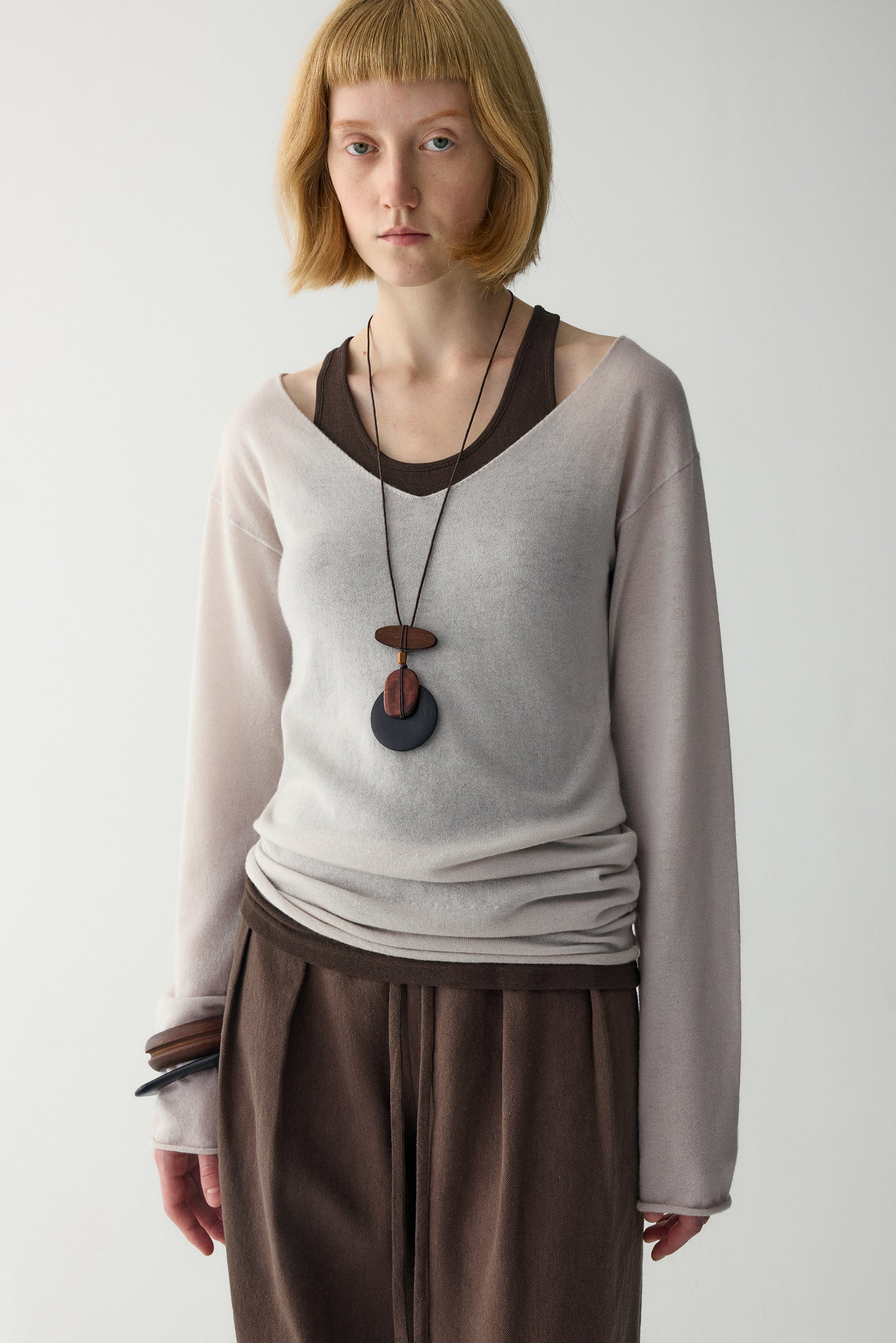 V-Neck Wool Sweater - Image 5