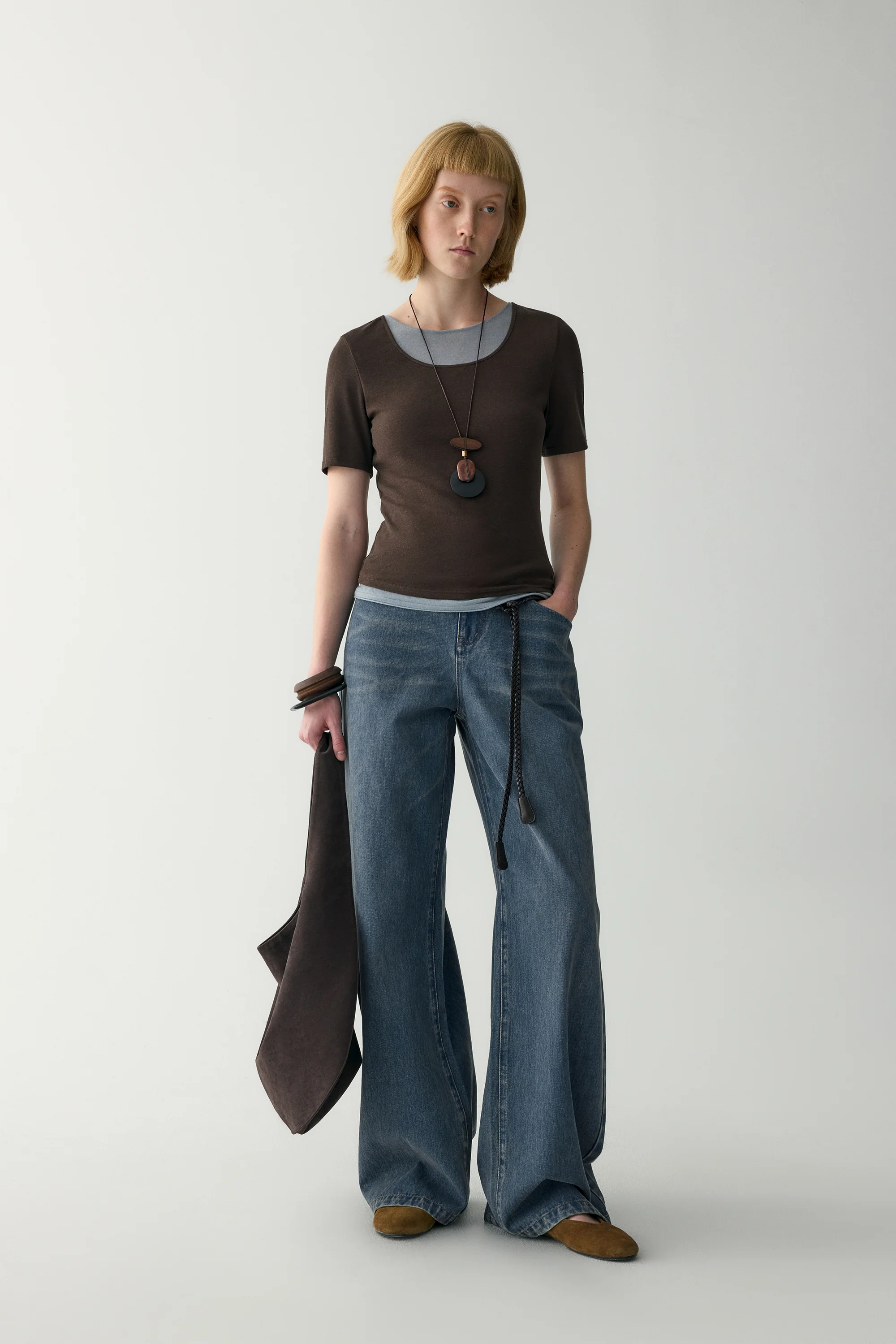Washed Retro Curved Jeans - Image 15