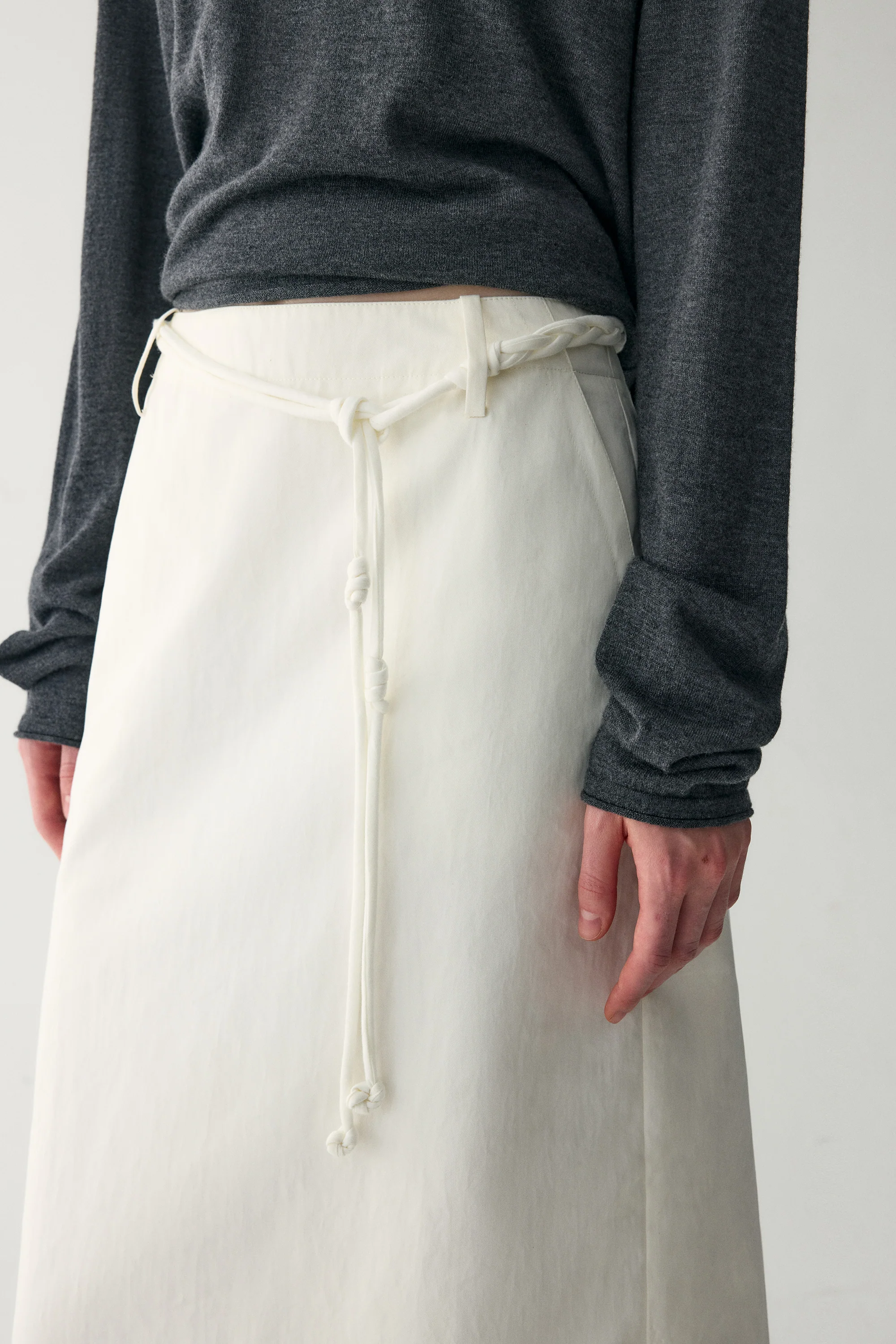 Straight Midi Skirt With Handmade Belt - Image 10