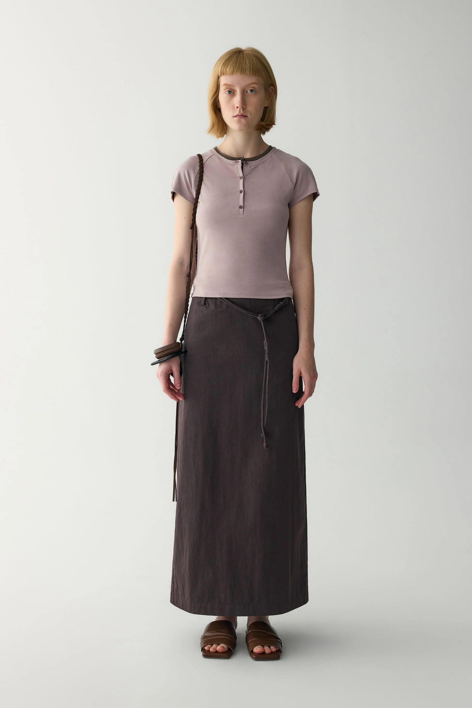 Straight Midi Skirt With Handmade Belt - Image 15