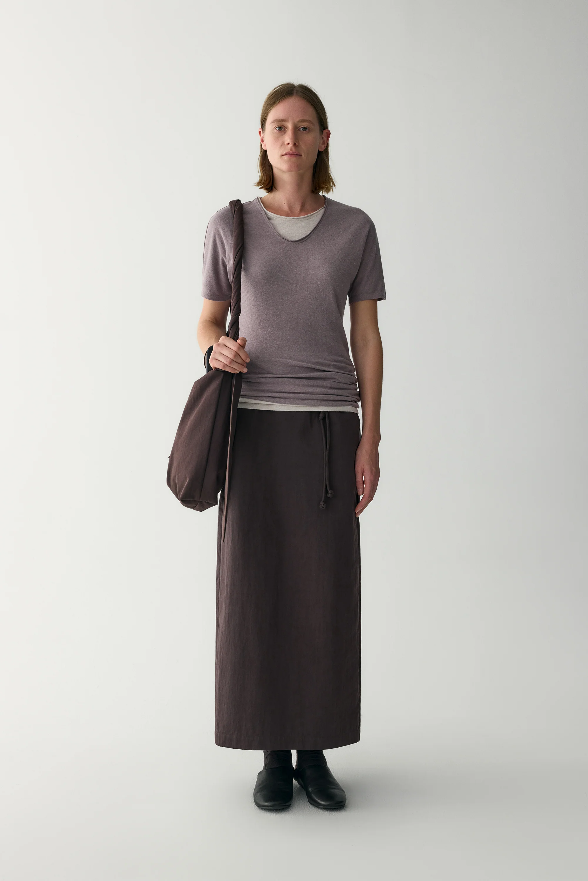 Straight Midi Skirt With Handmade Belt - Image 17