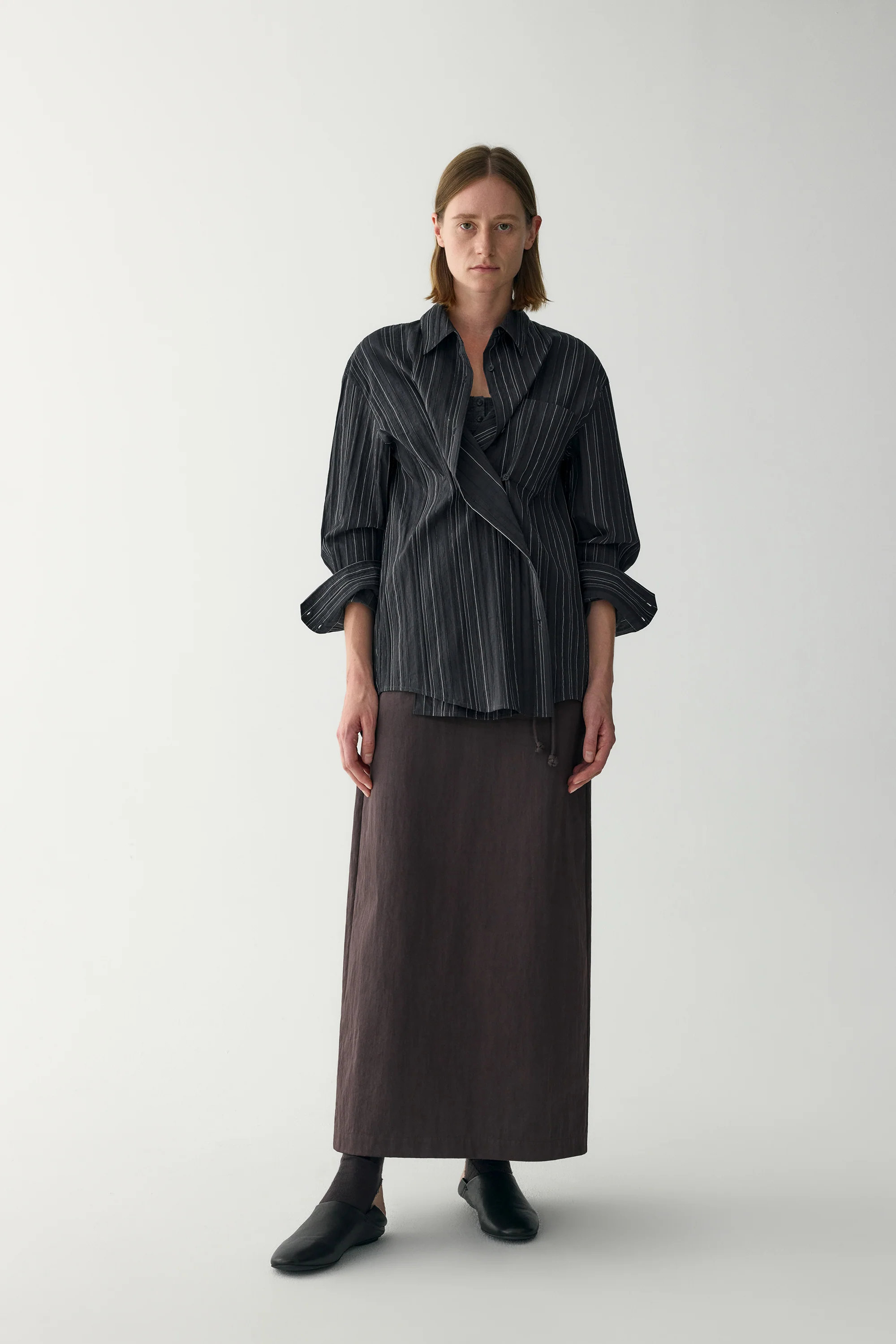 Straight Midi Skirt With Handmade Belt - Image 18