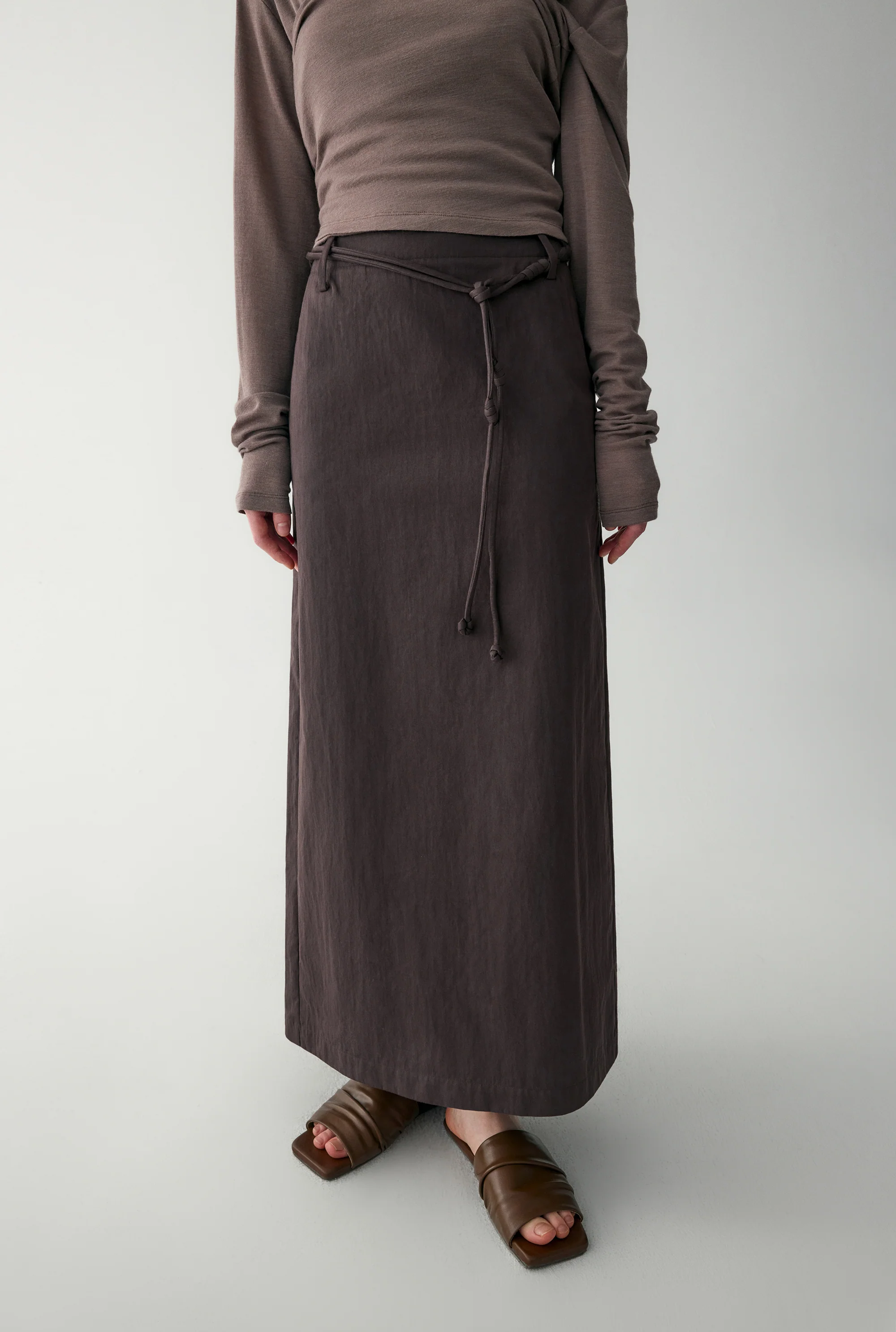 Straight Midi Skirt With Handmade Belt - Image 20