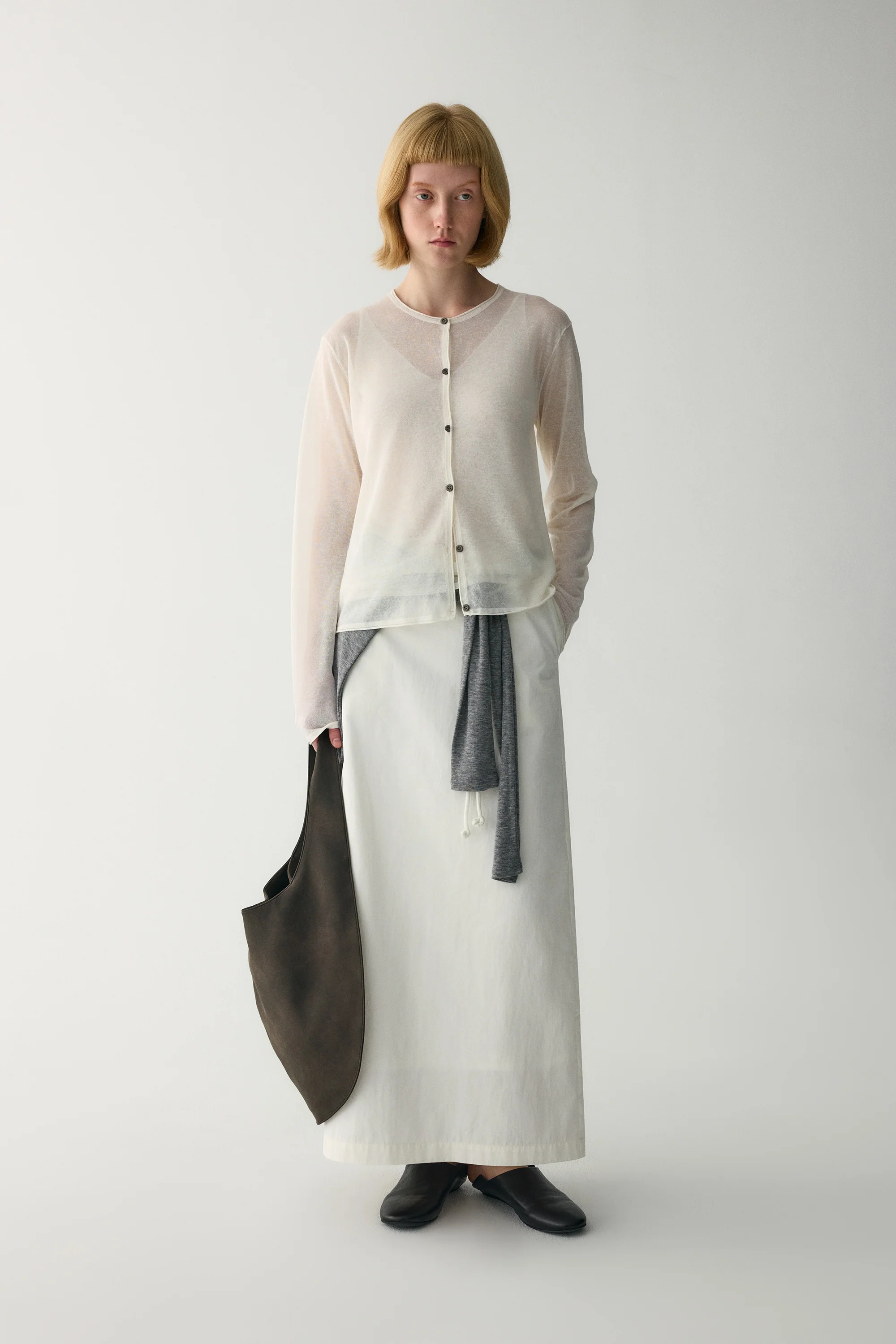 Straight Midi Skirt With Handmade Belt - Image 3