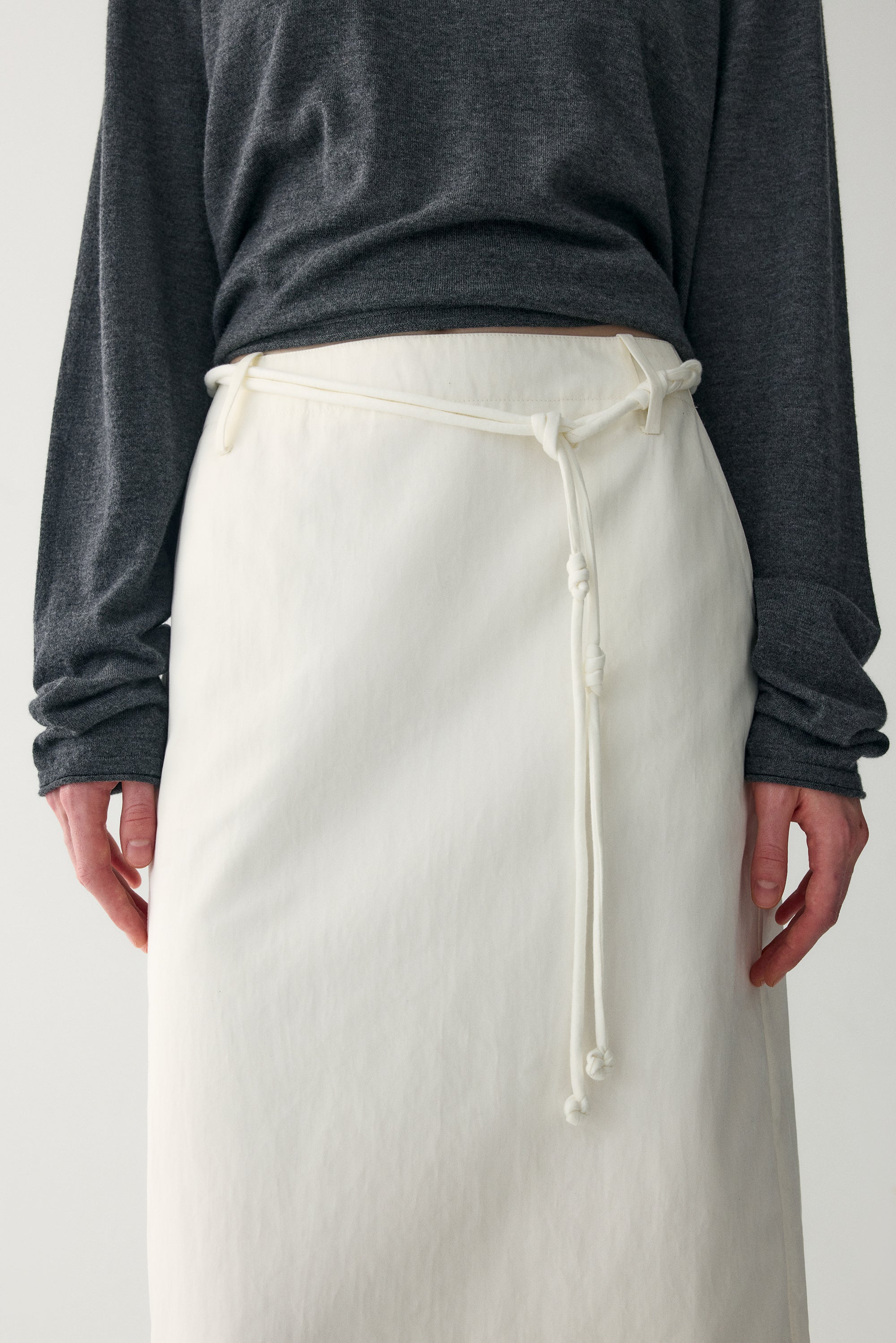 Straight Midi Skirt With Handmade Belt - Image 9