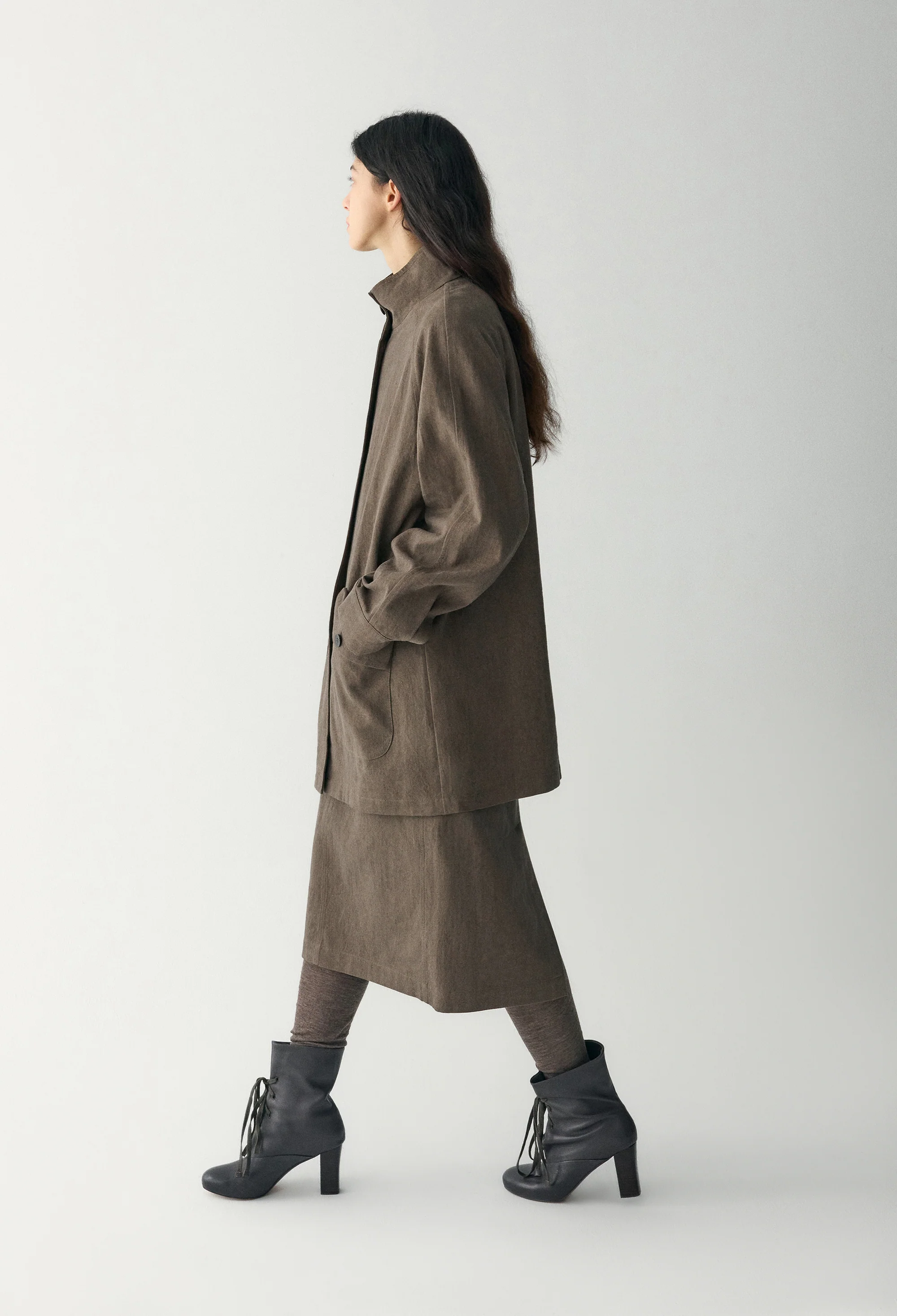 Cotton-linen Denim Skirt - Image 13