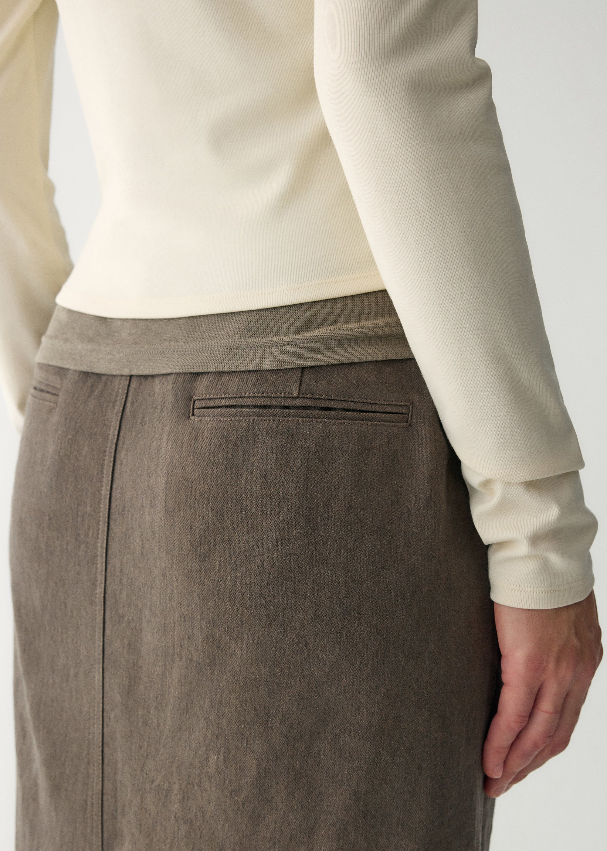 Cotton-linen Denim Skirt - Image 16