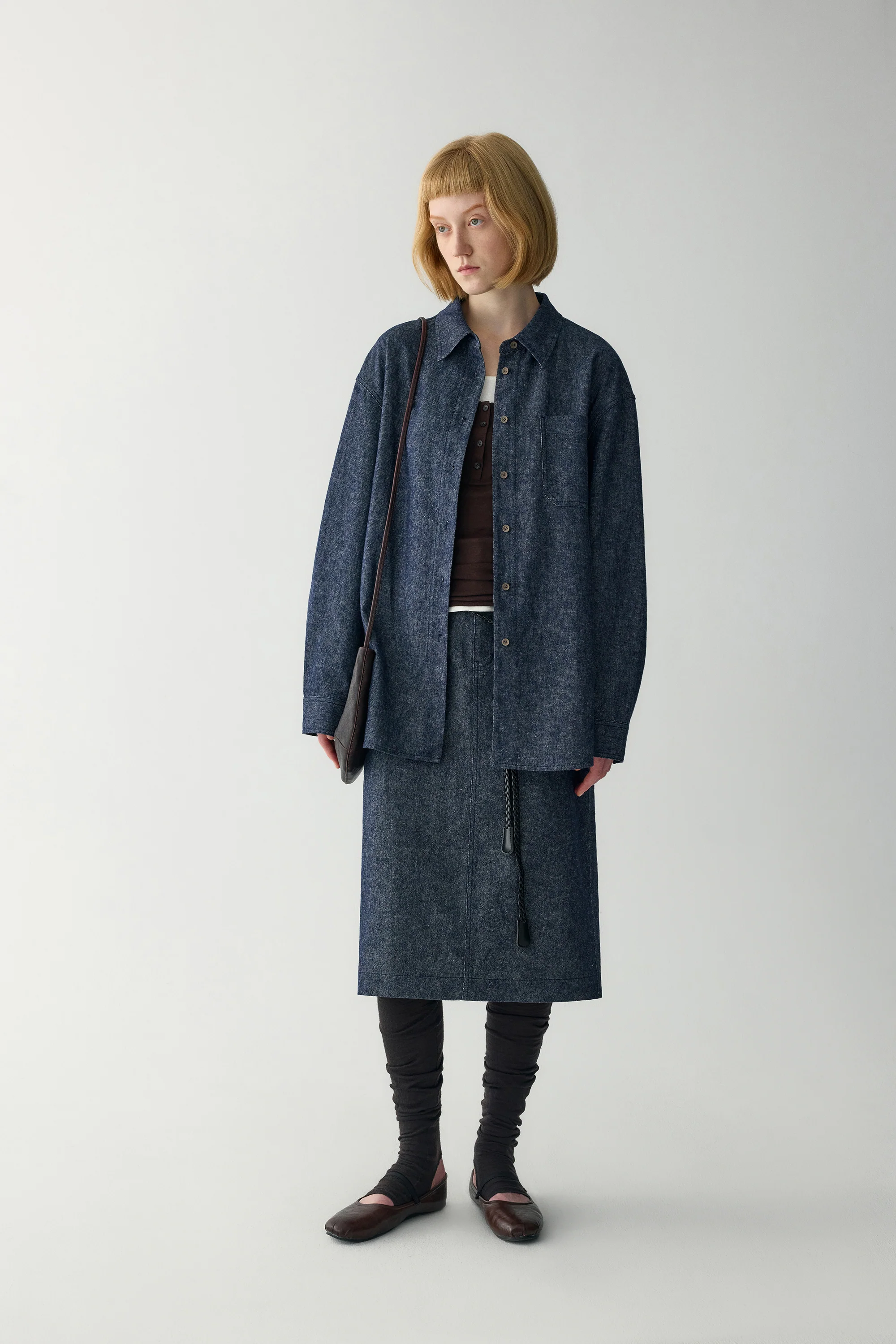 Cotton-linen Denim Skirt - Image 3