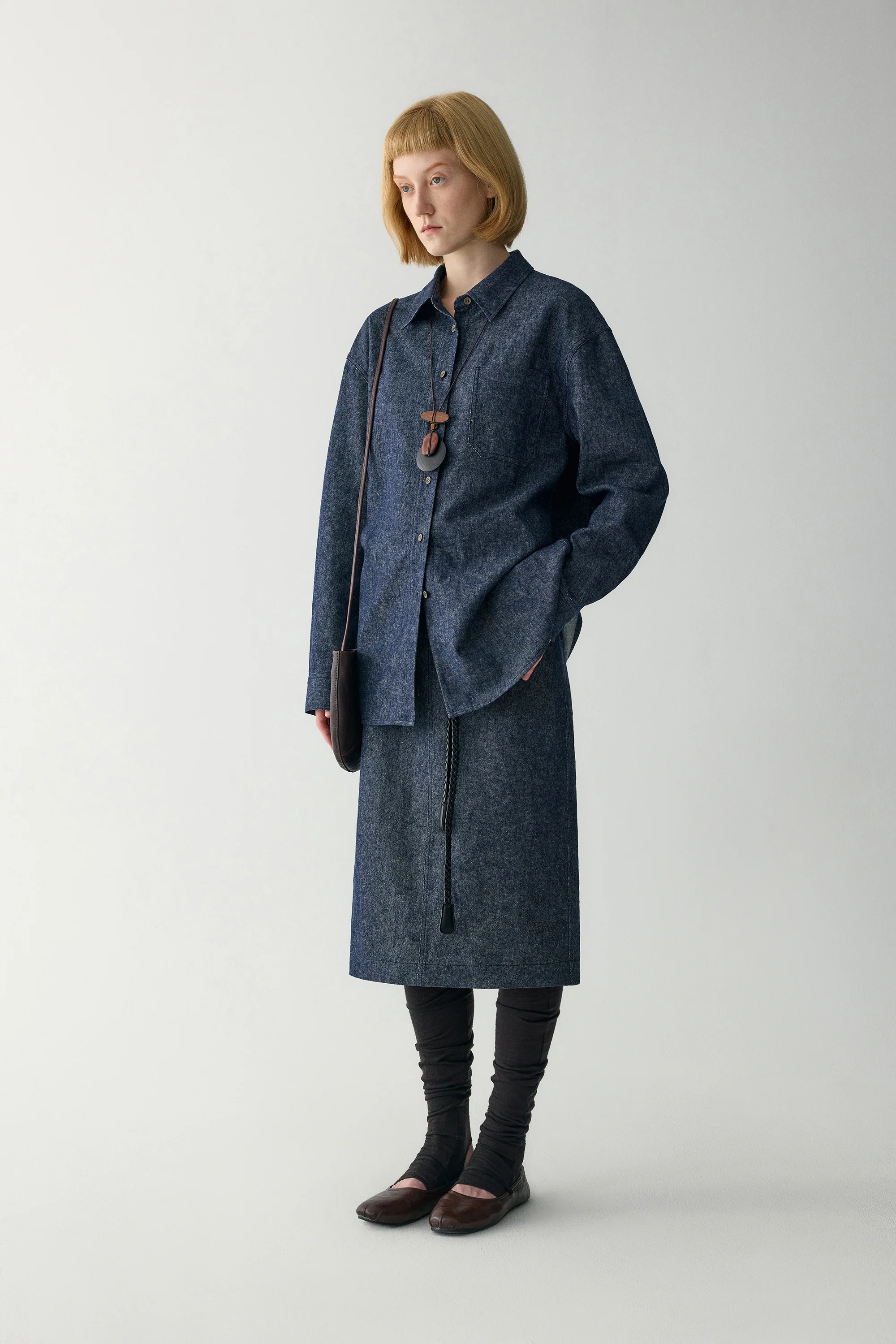 Cotton-linen Denim Skirt - Image 4
