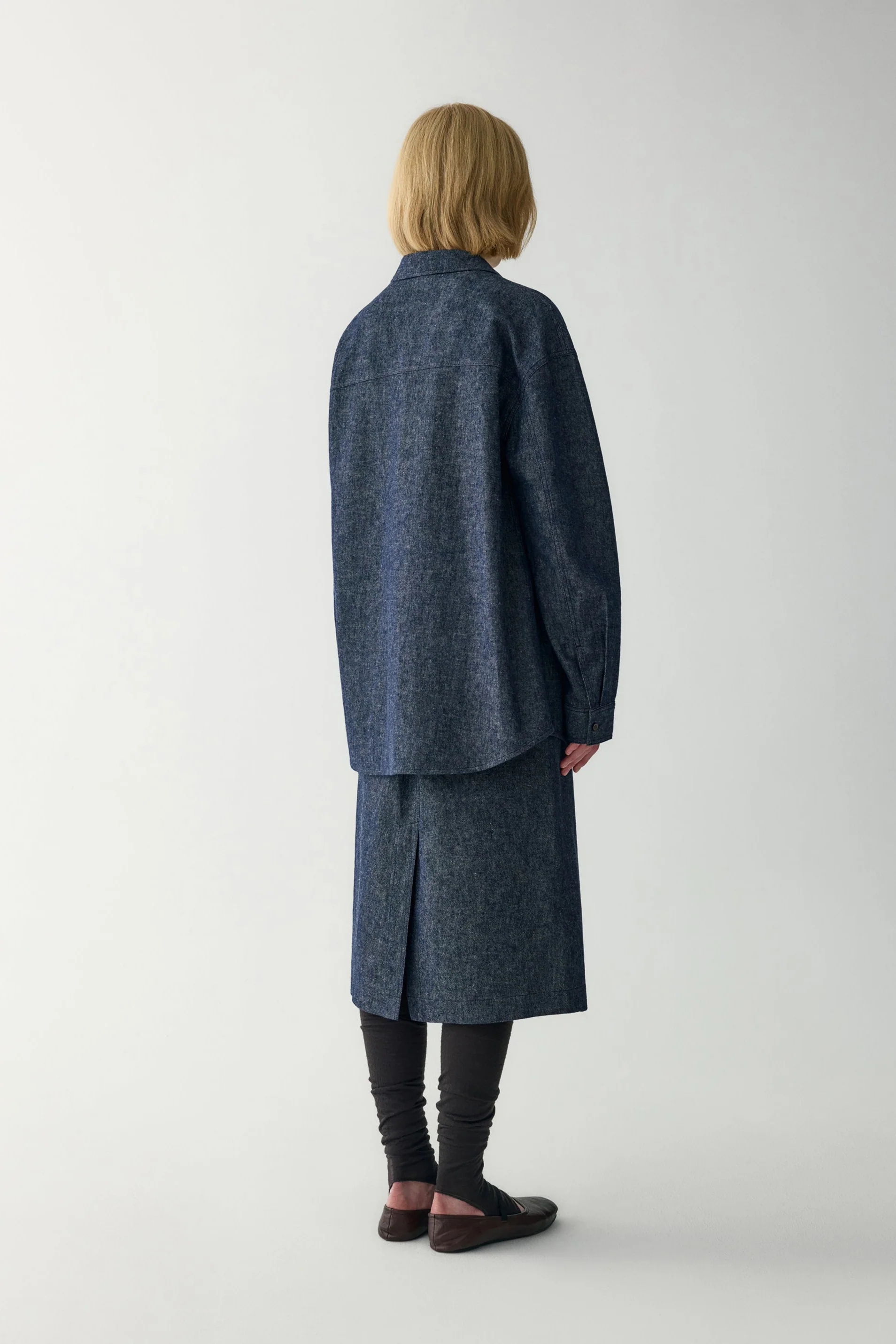 Cotton-linen Denim Skirt - Image 5