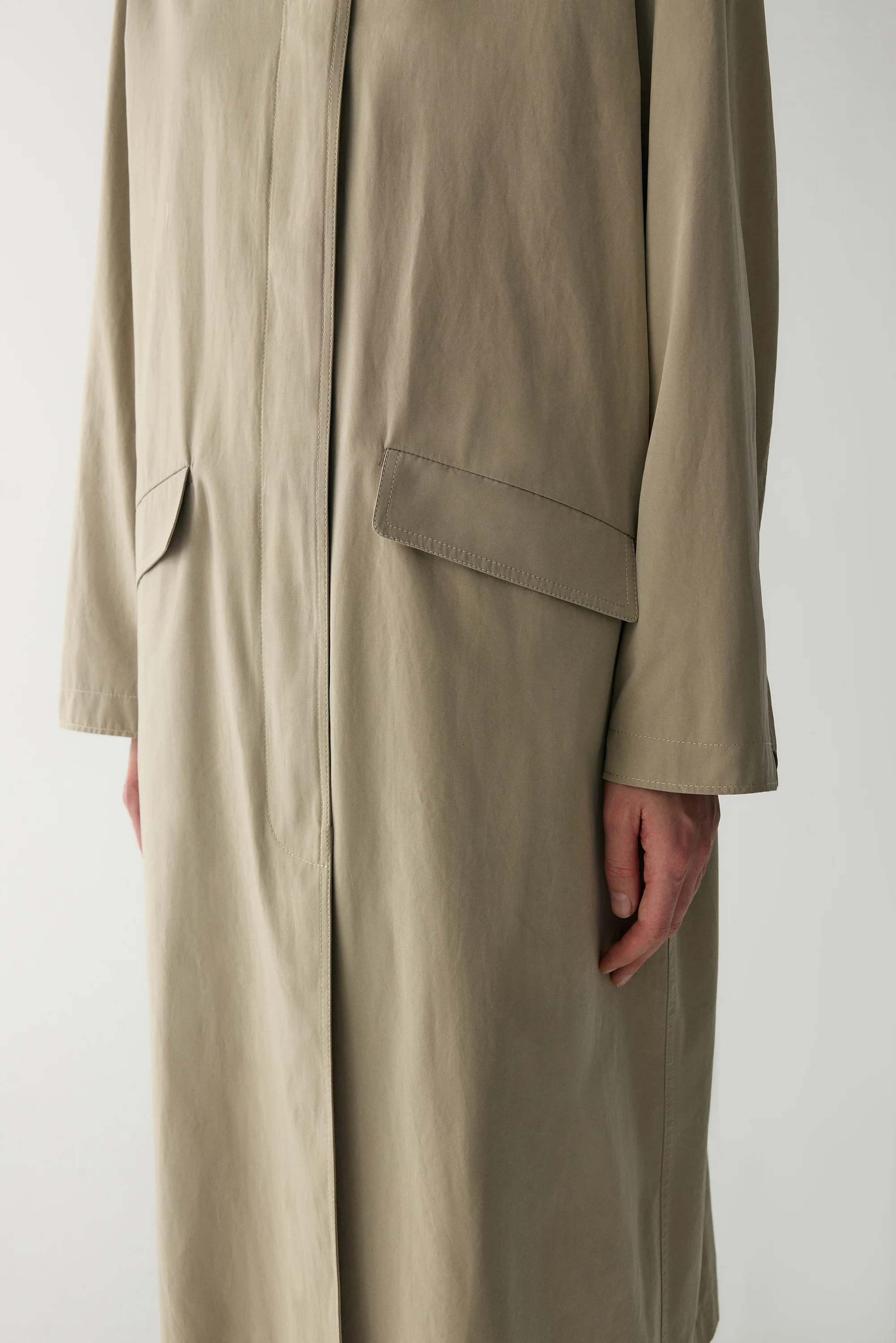 Peach Skin Trench Coat - Image 10