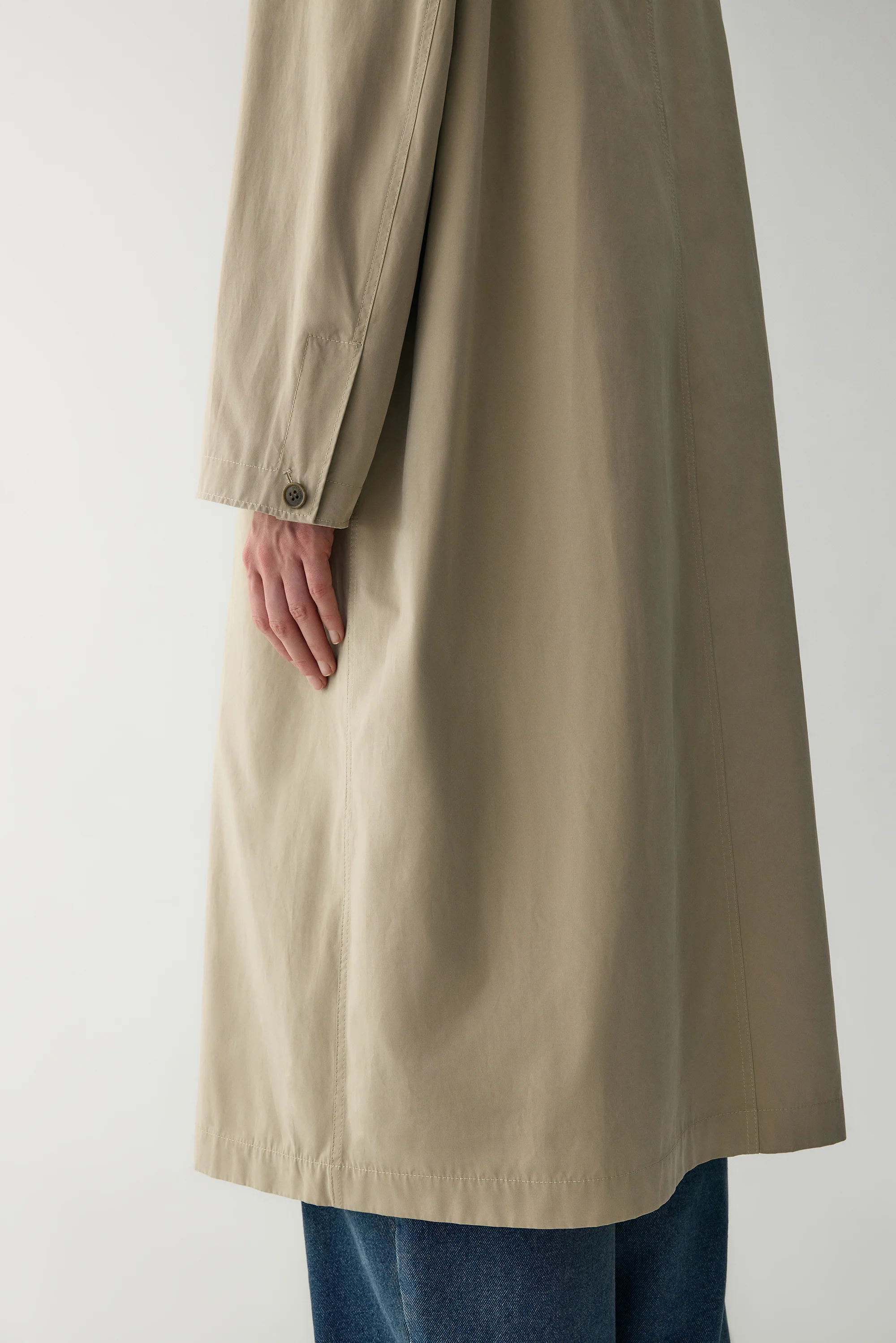 Peach Skin Trench Coat - Image 11