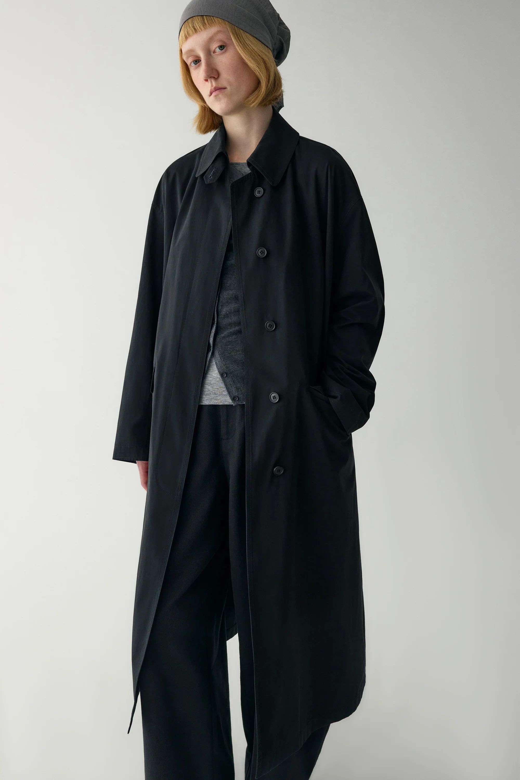 Peach Skin Trench Coat - Image 20